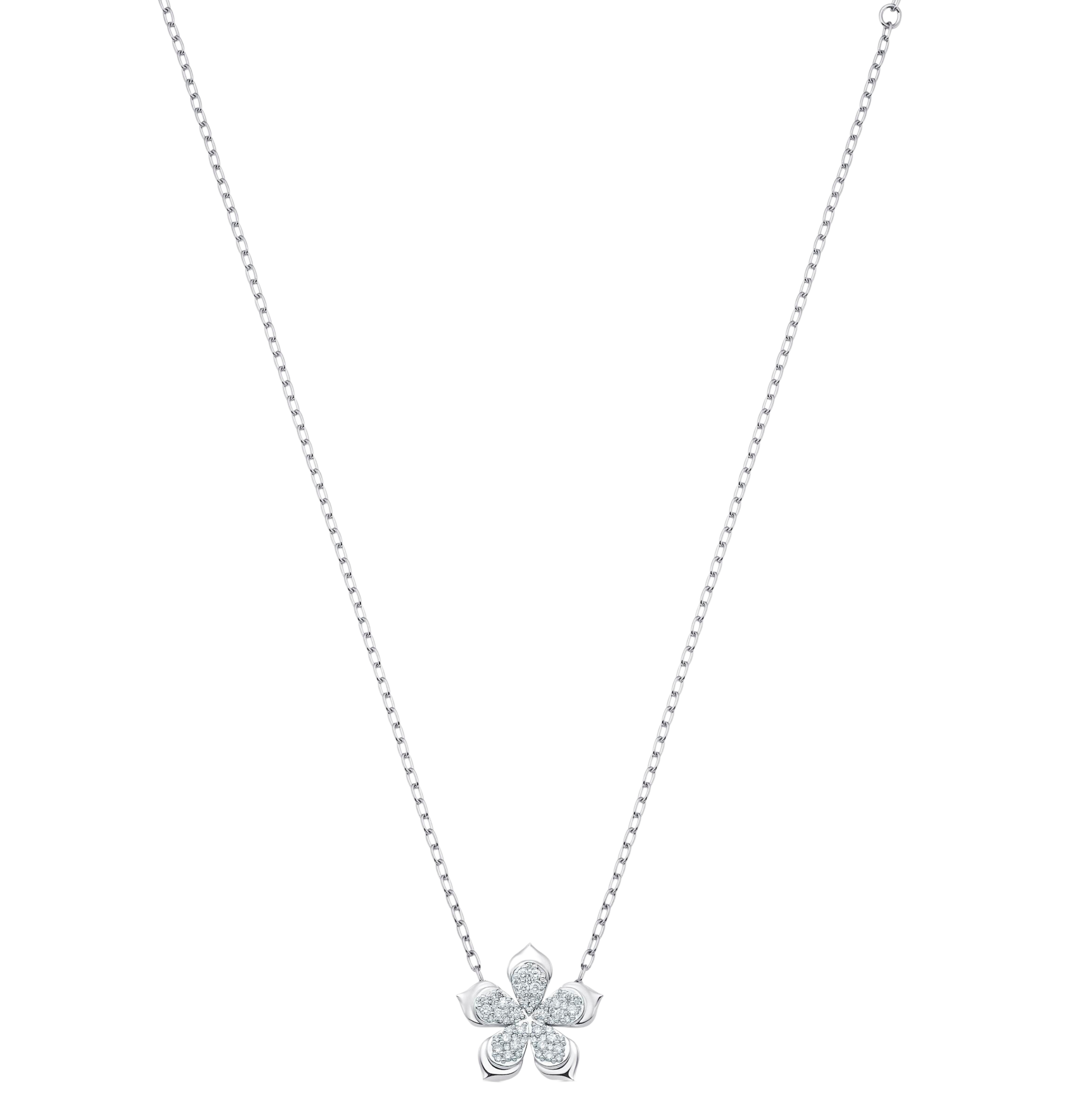 Lierre Gold and Pear Diamond Flower 16" Necklace