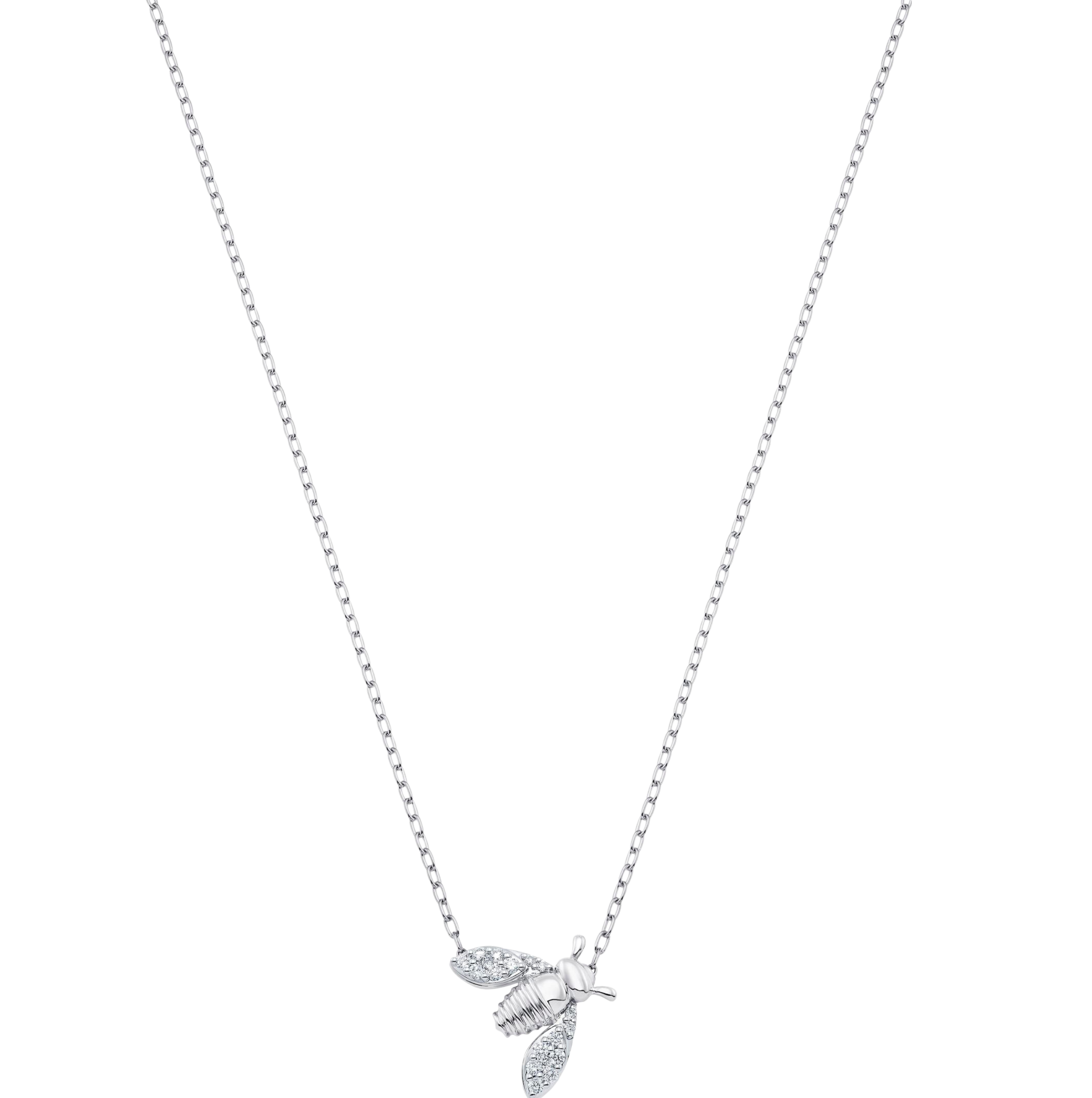 Queen Bee Gold and Diamond Large 16" Necklace