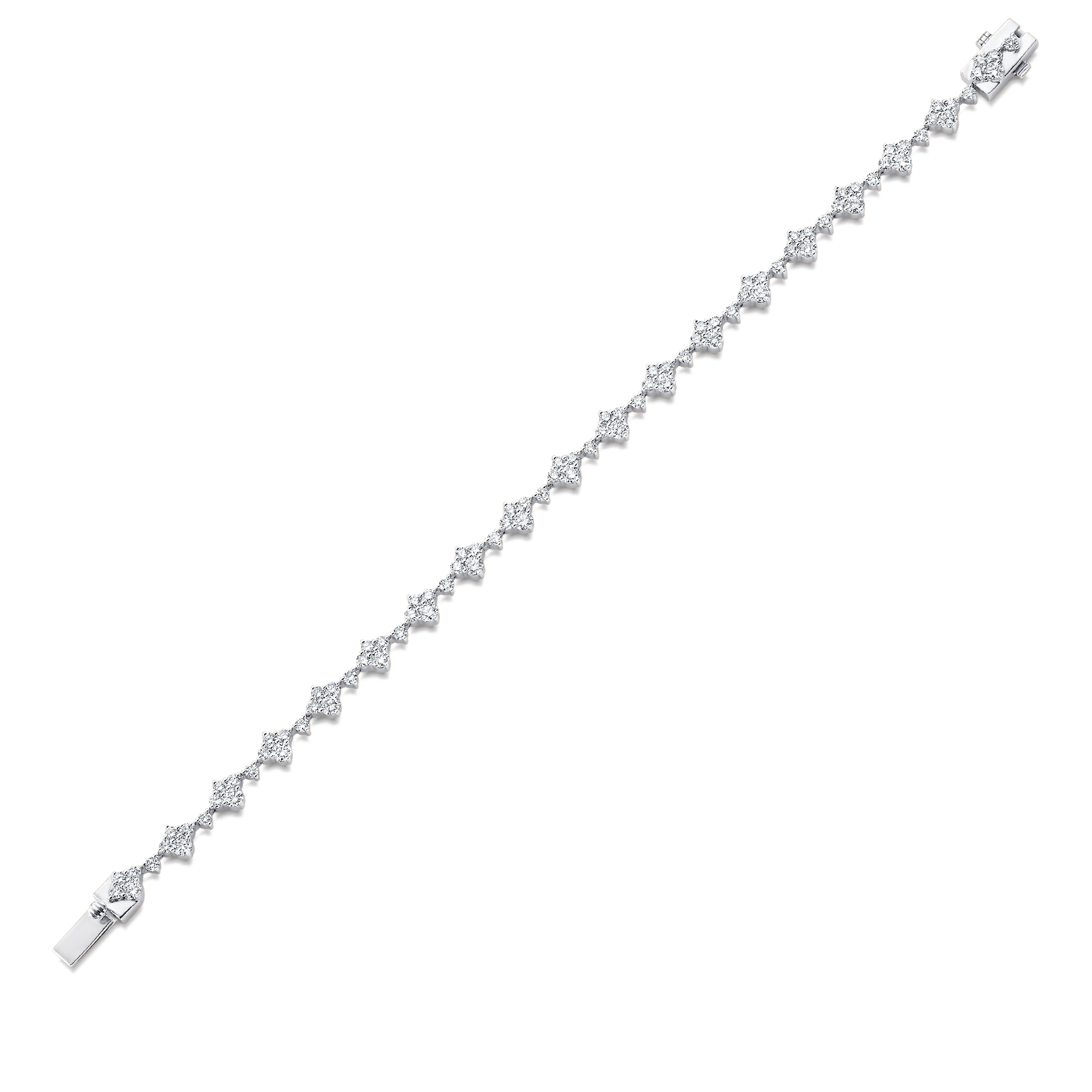 Dujour Gold and Diamond Four-Cluster Bracelet