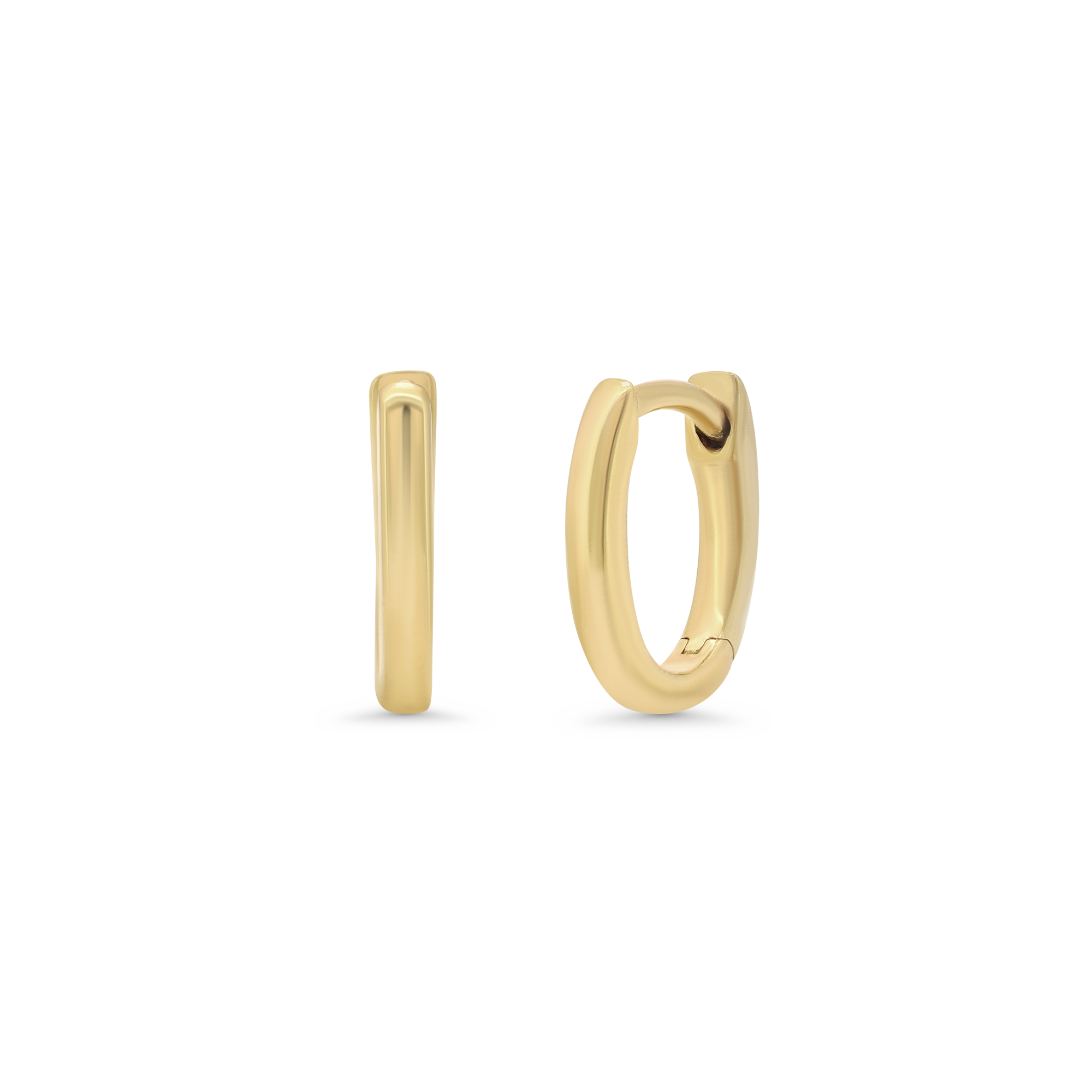 Dujour Plain Gold Huggie