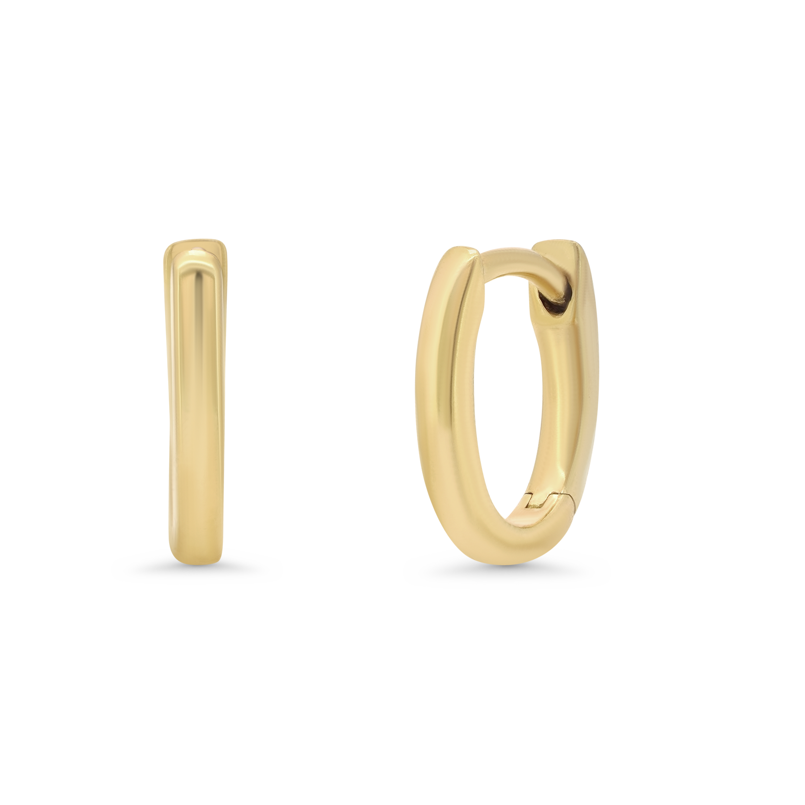 Dujour Plain Gold Huggie