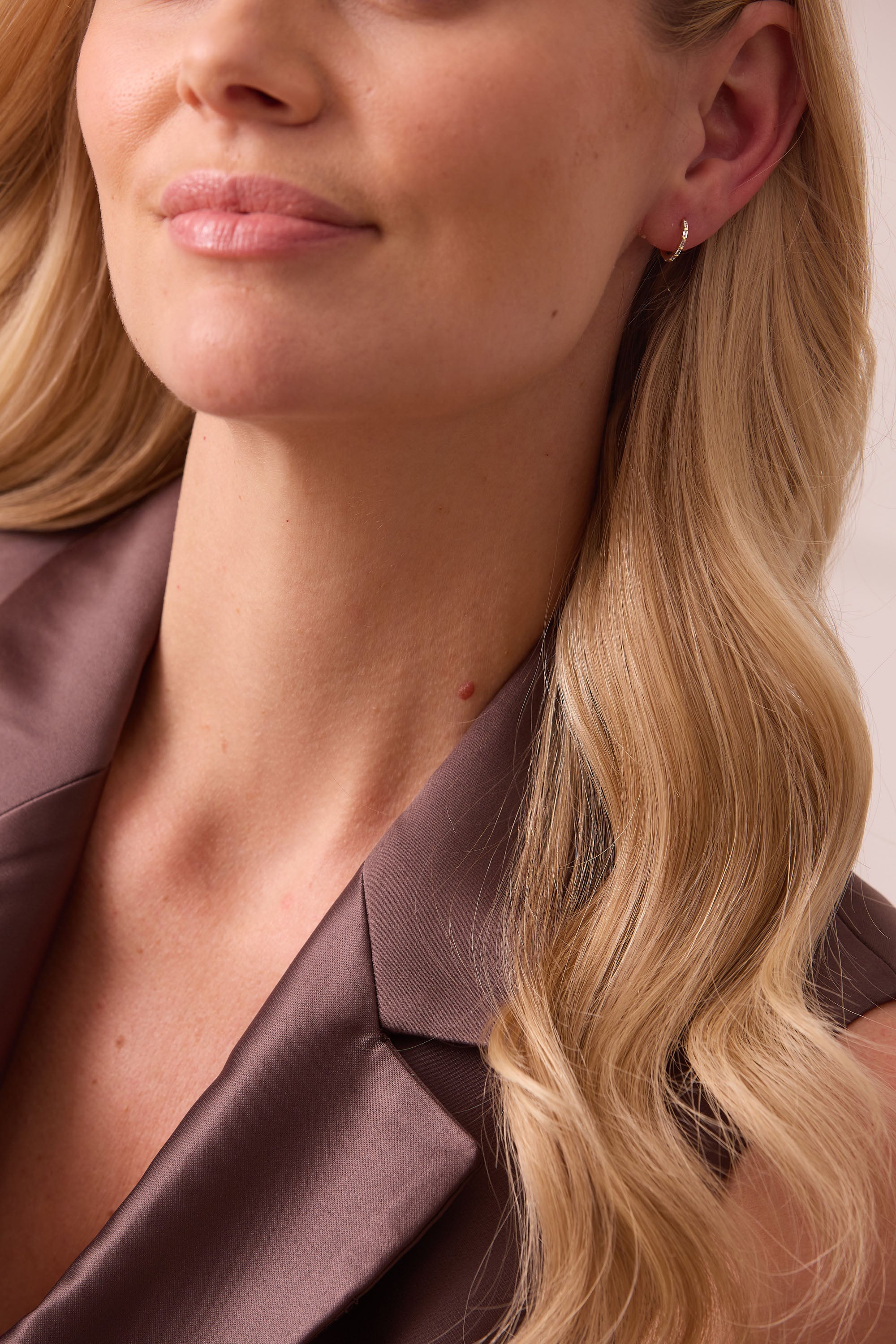 Dujour Gold & Diamond Baguette Huggie Earring