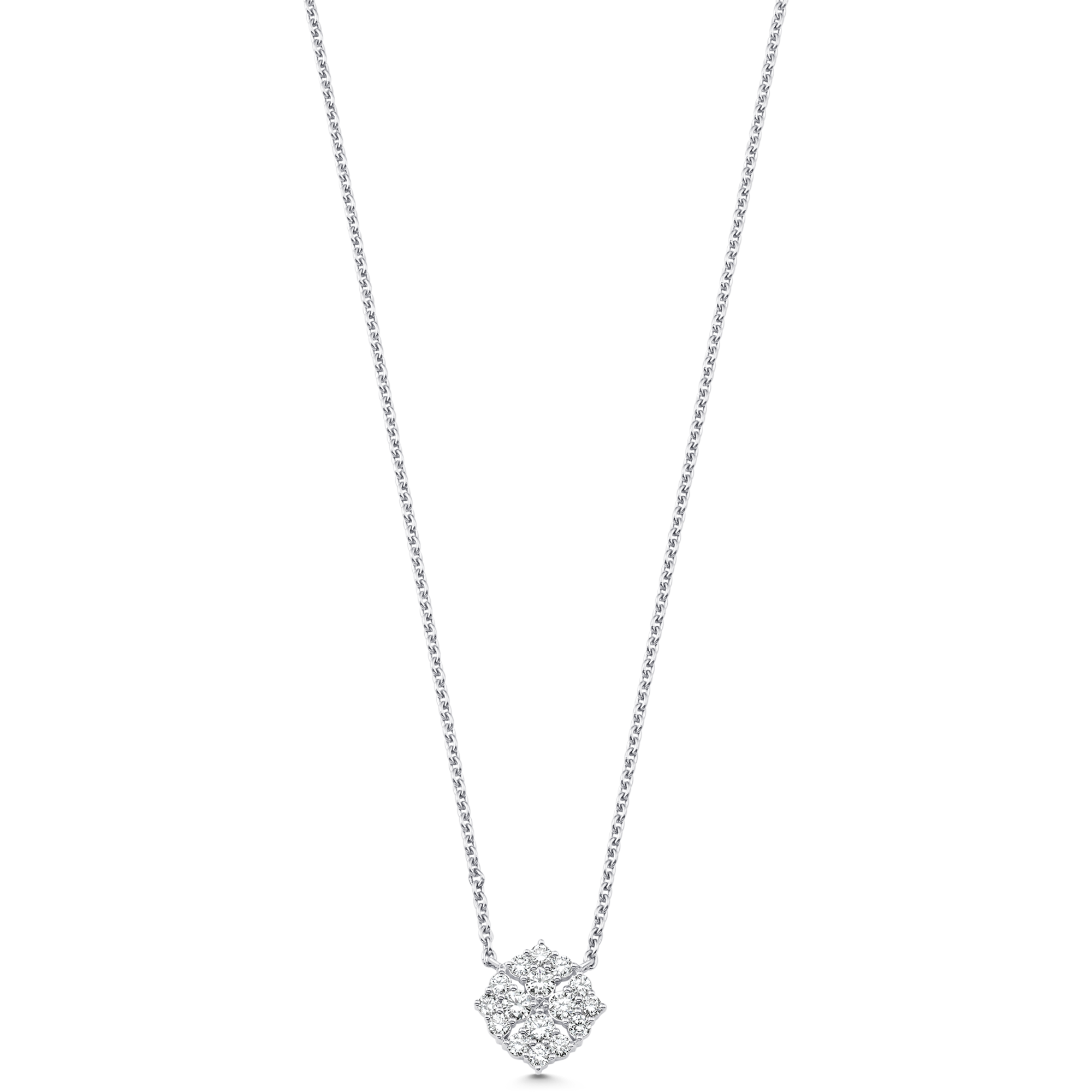 Flora Diamond and Gold Pendant Necklace
