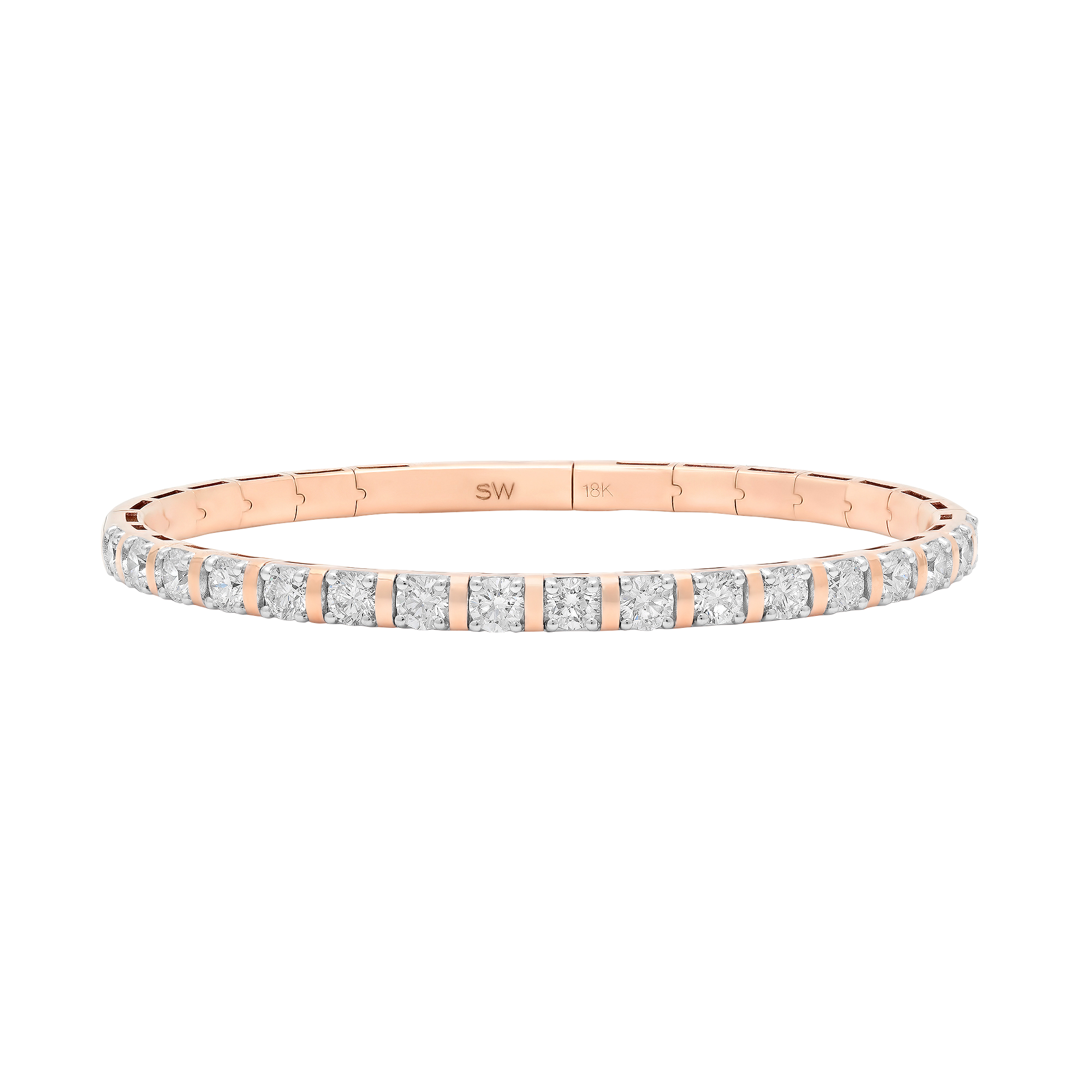 Flexion Gold & Diamond Eternity Bangle