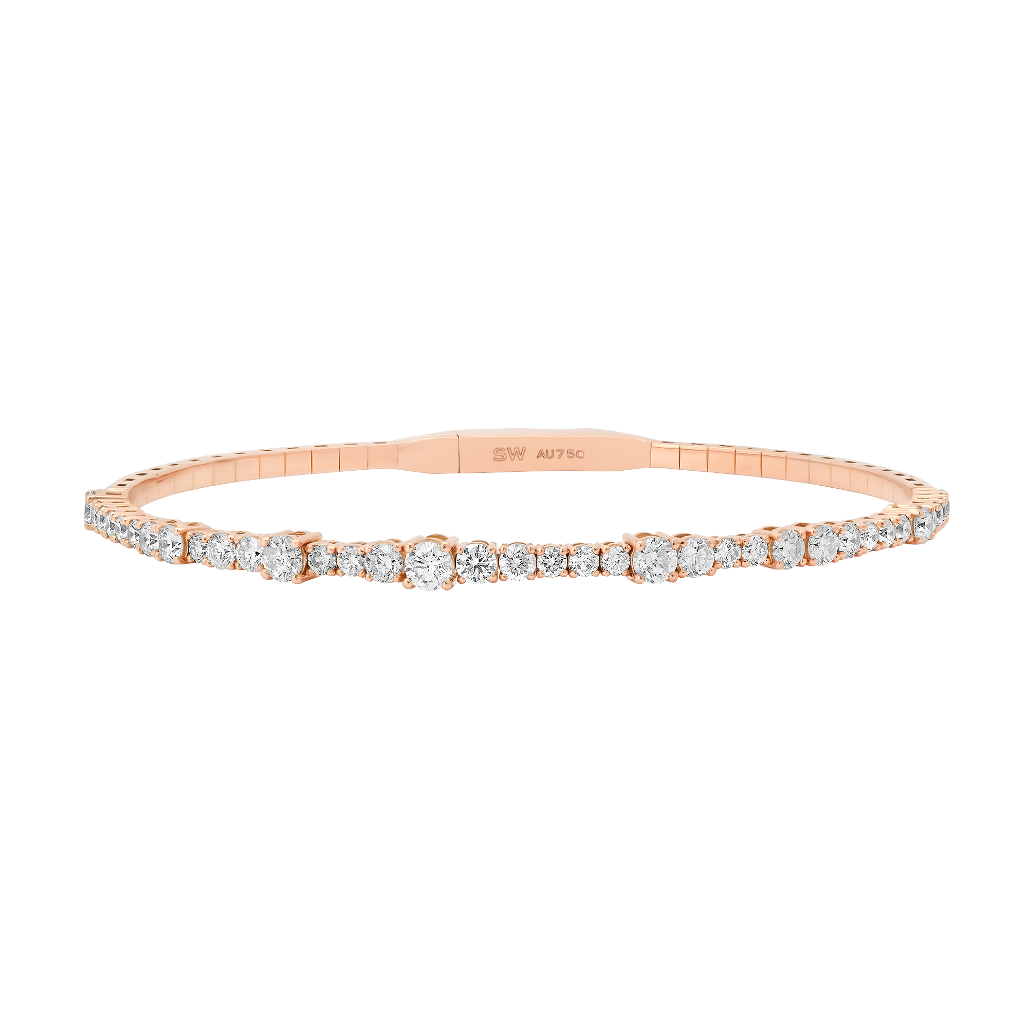 Flexigon Gold & Diamond Flex Bangle
