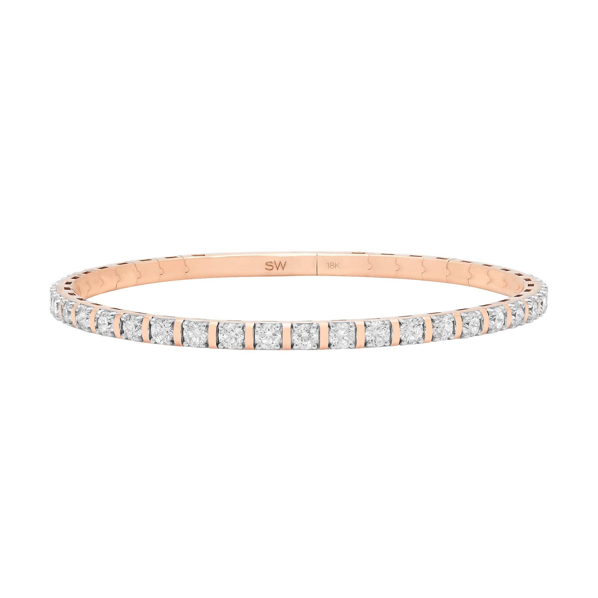 Flexion Gold & Diamond Eternity Petite Bangle
