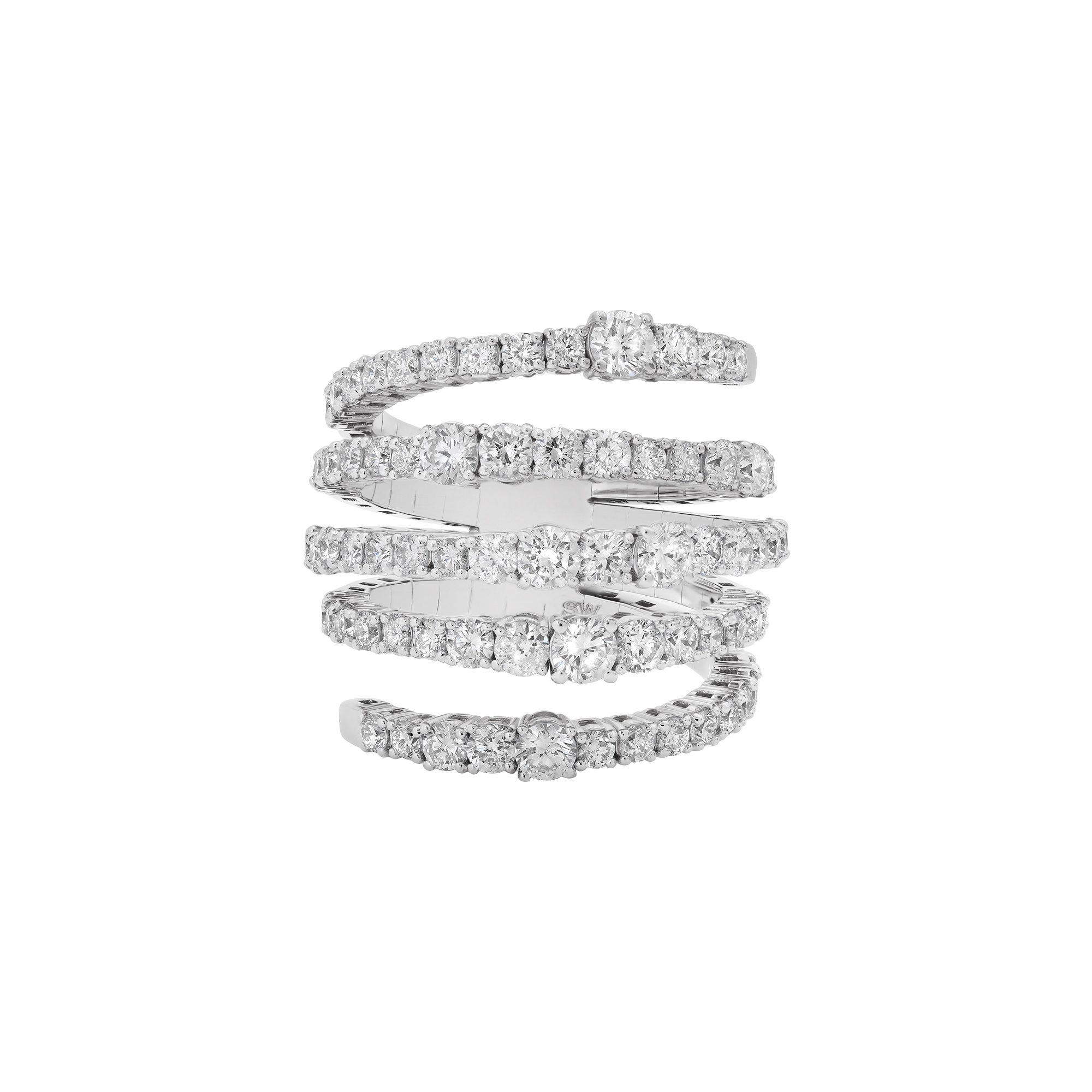 Flexigon Gold & Diamond Coil Flex Ring