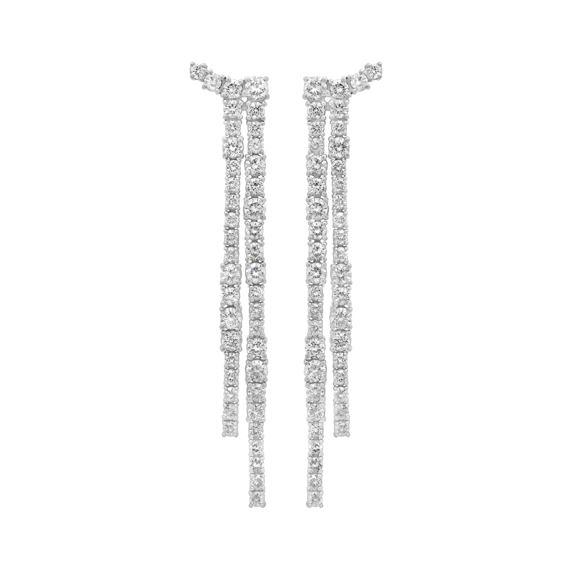 Flexigon Gold & Diamond Double Drop Flex Earrings