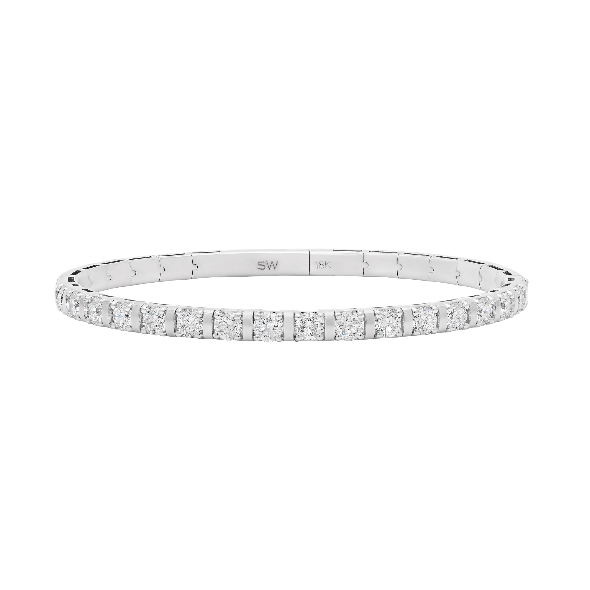 Flexion Gold & Diamond Eternity Bangle