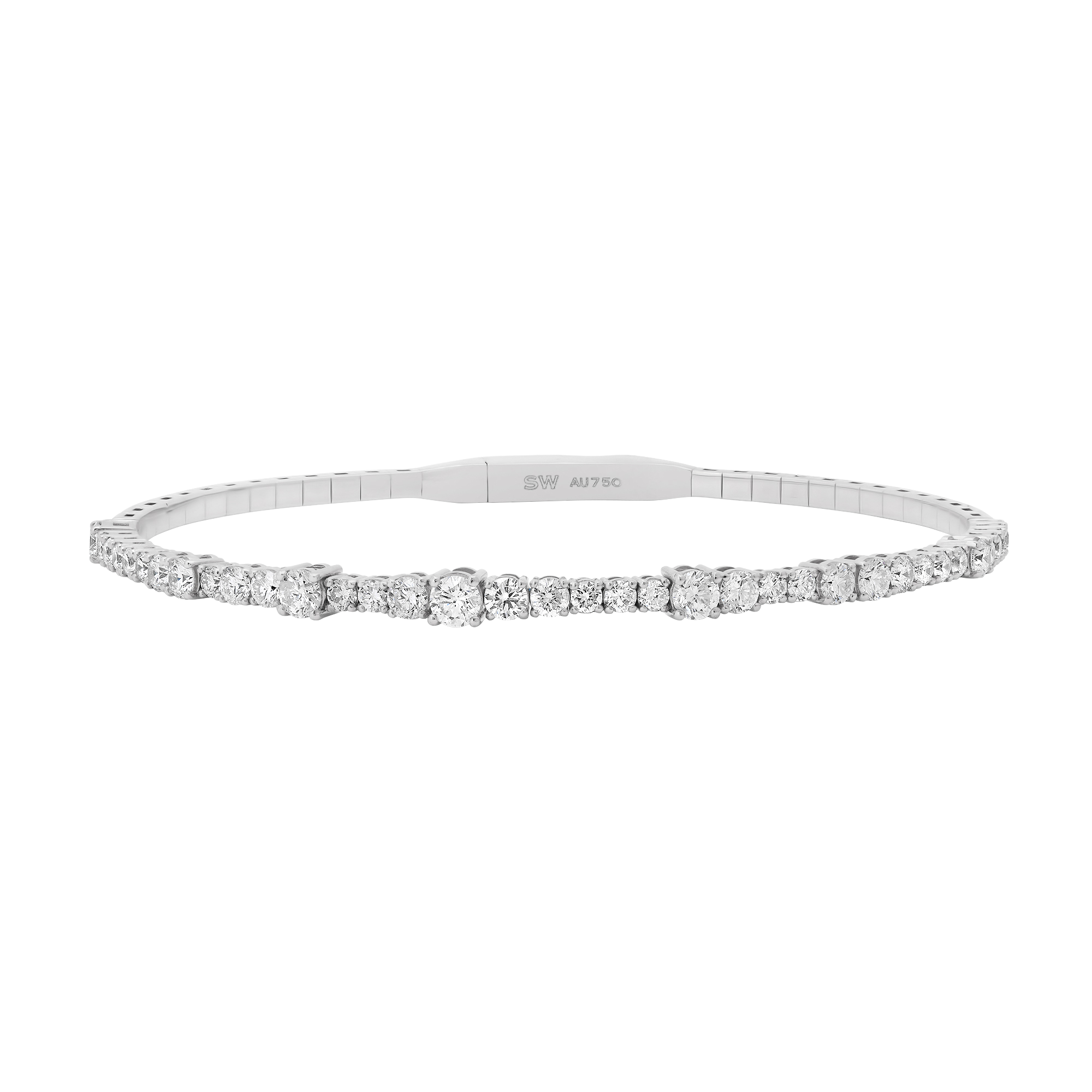 Flexigon Gold & Diamond Flex Bangle