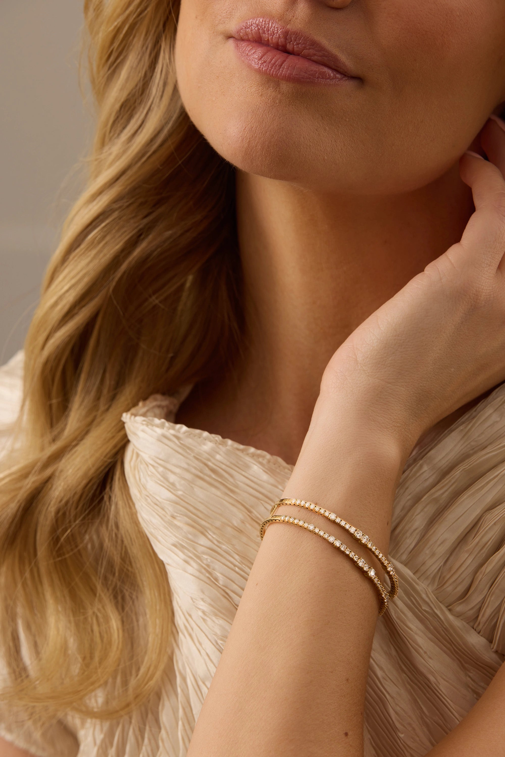 Flexigon Gold & Diamond Double Flex Bangle