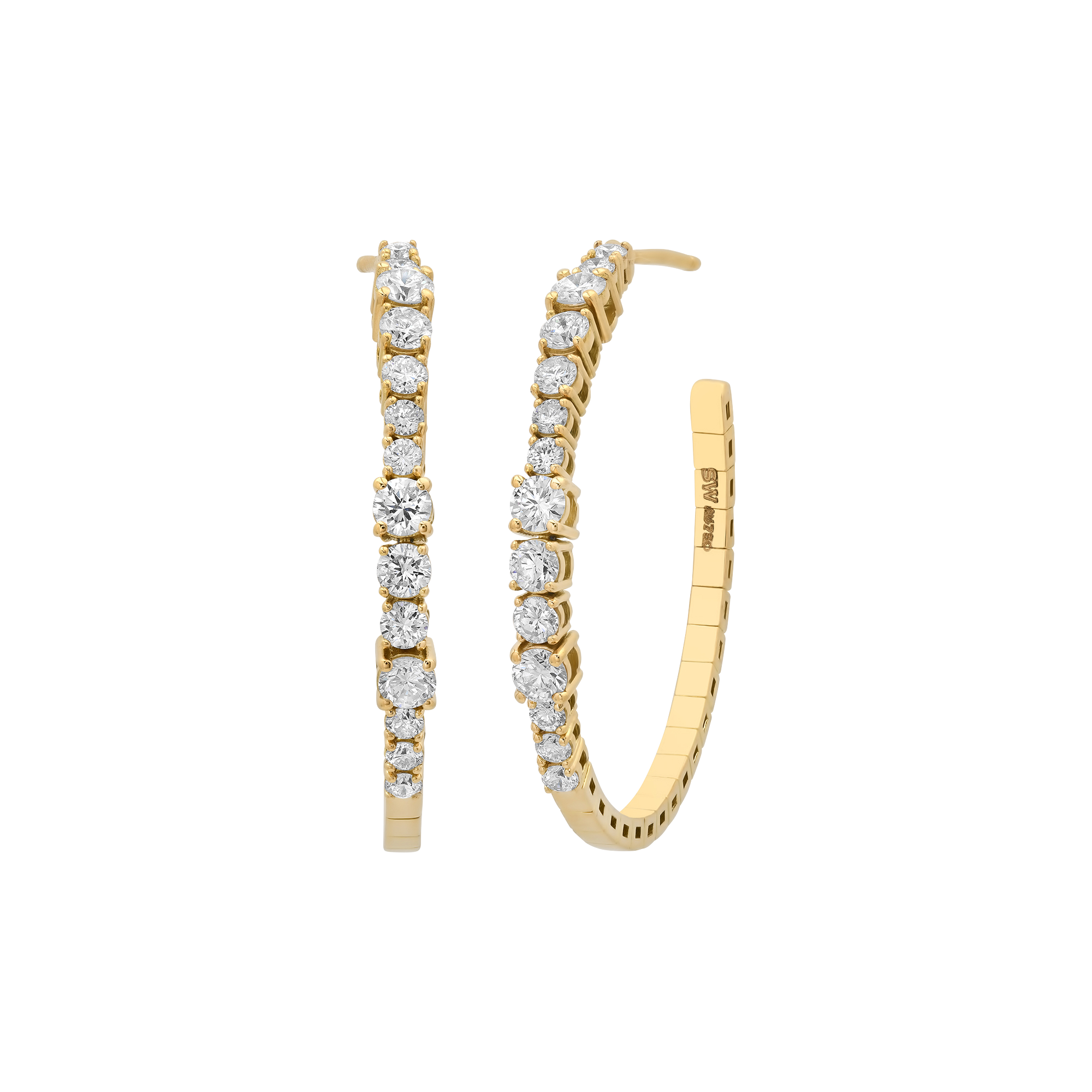Flexigon Gold & Diamond Flex Earrings
