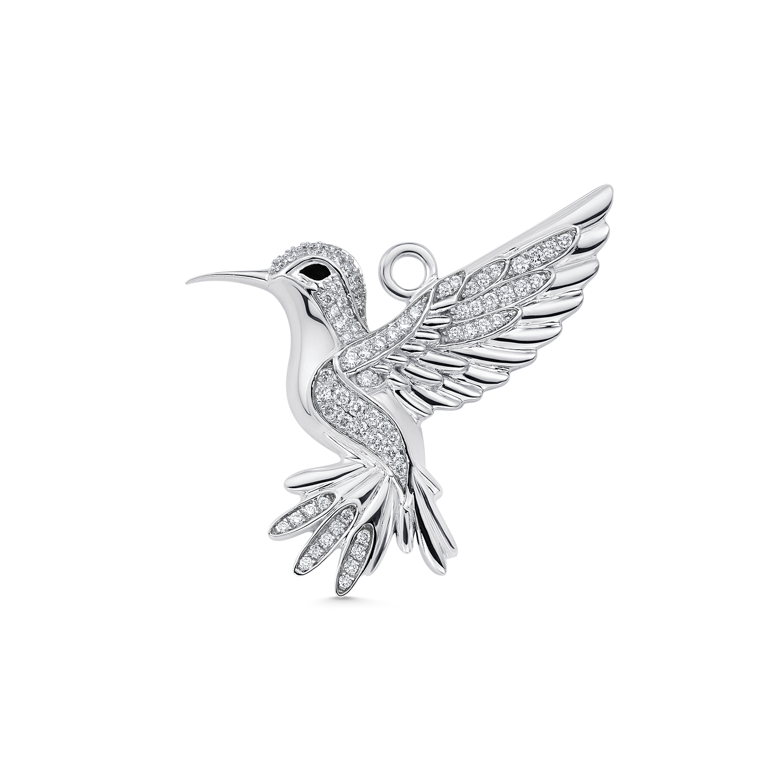 Hummingbird Gold and Diamond Charm