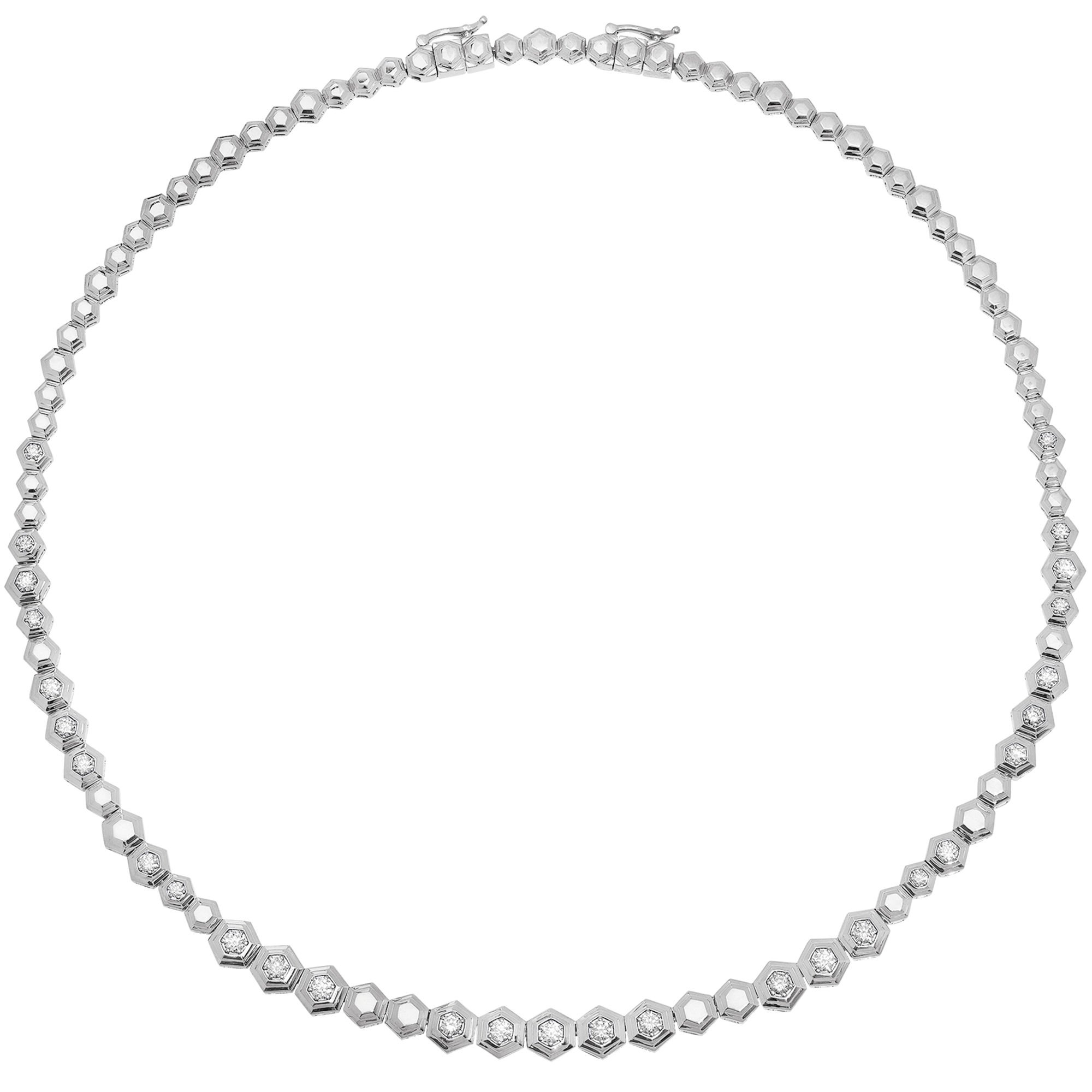 Honey Comb Gold & Diamond Partial Random Choker