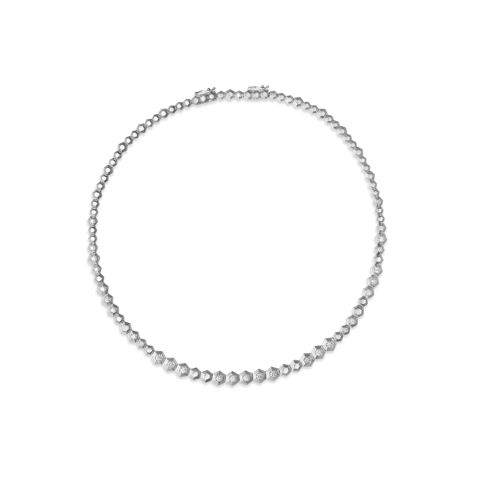 Honey Comb Gold & Diamond Partial Random Choker