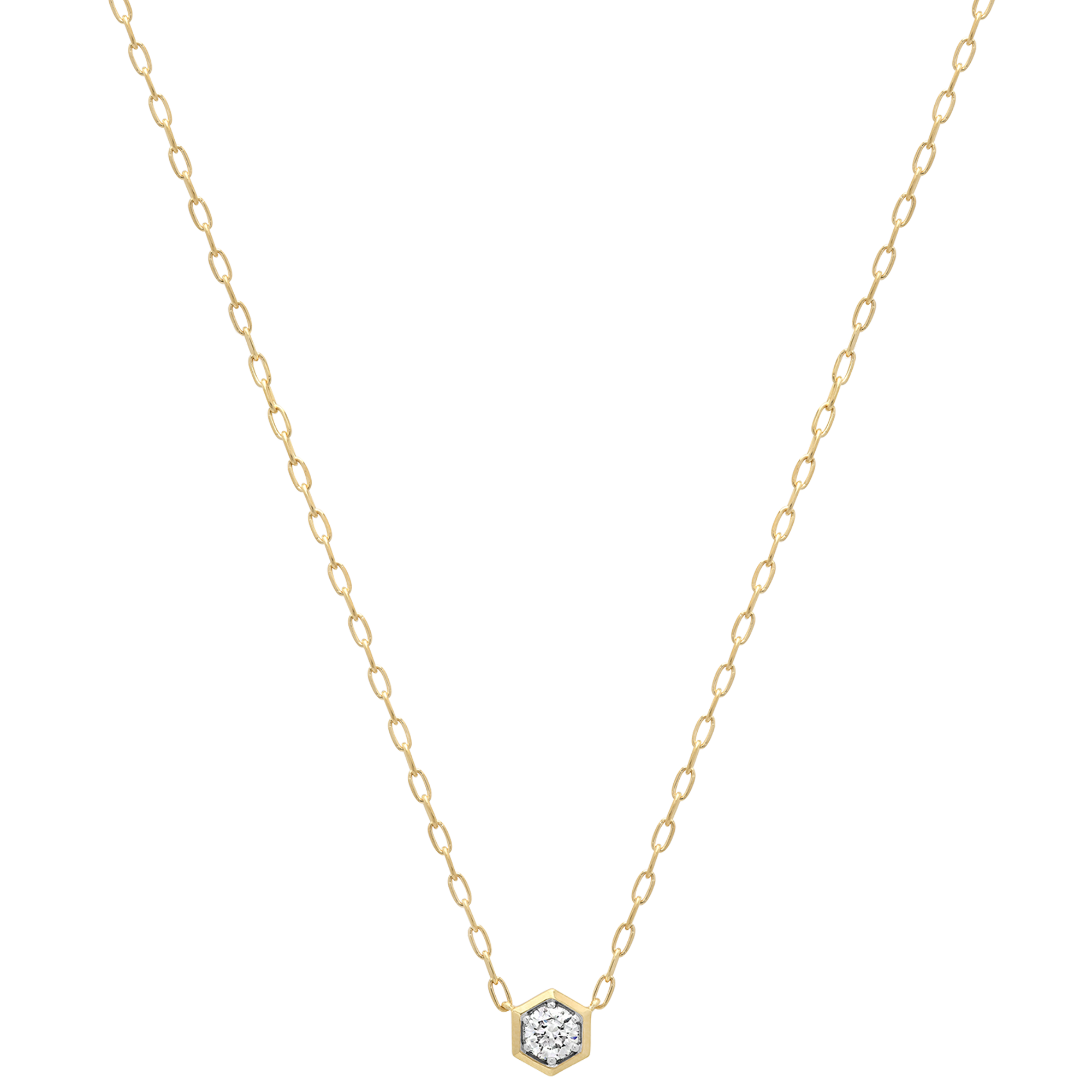 Honey Comb Gold and Diamond Necklace
