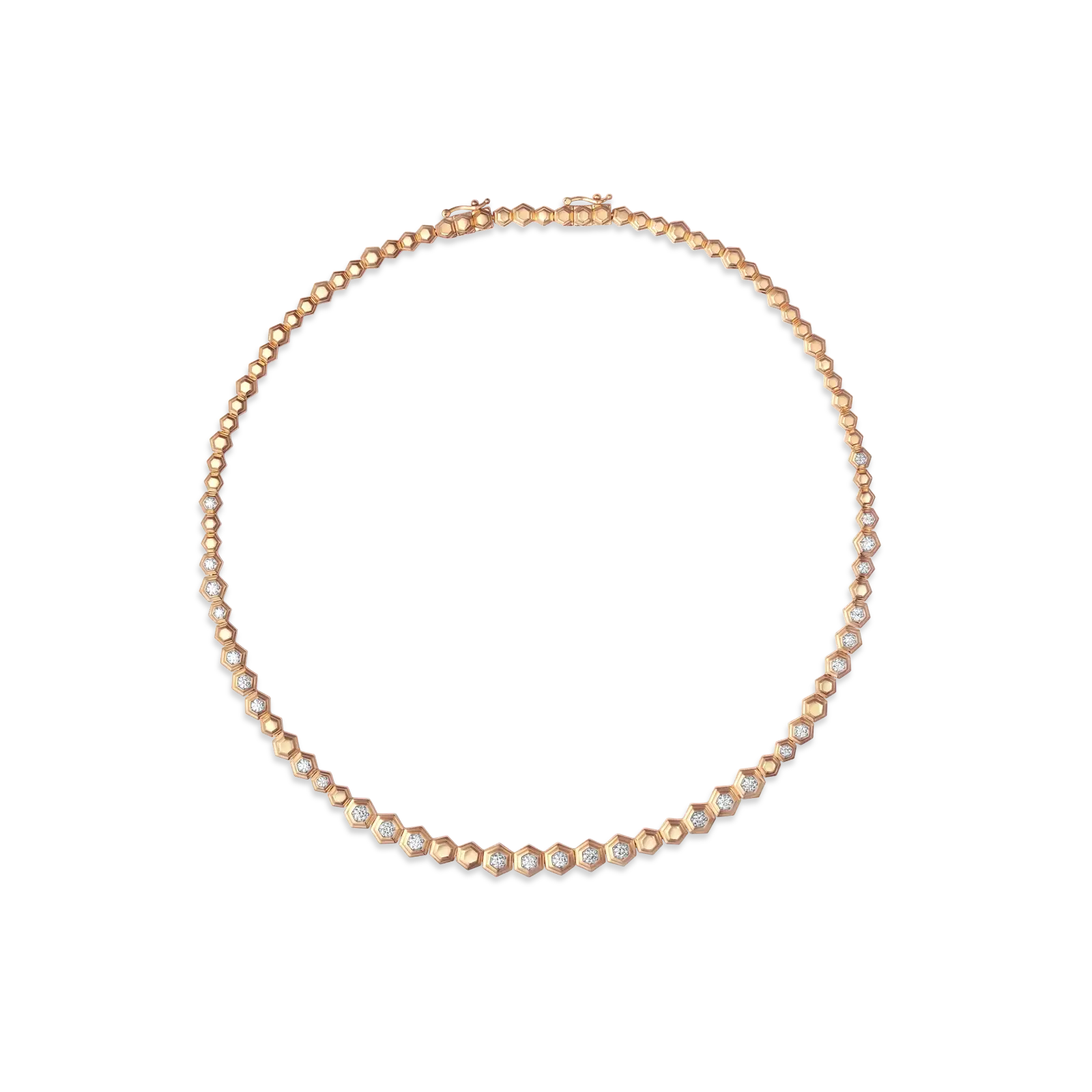 Honey Comb Gold & Diamond Partial Random Choker