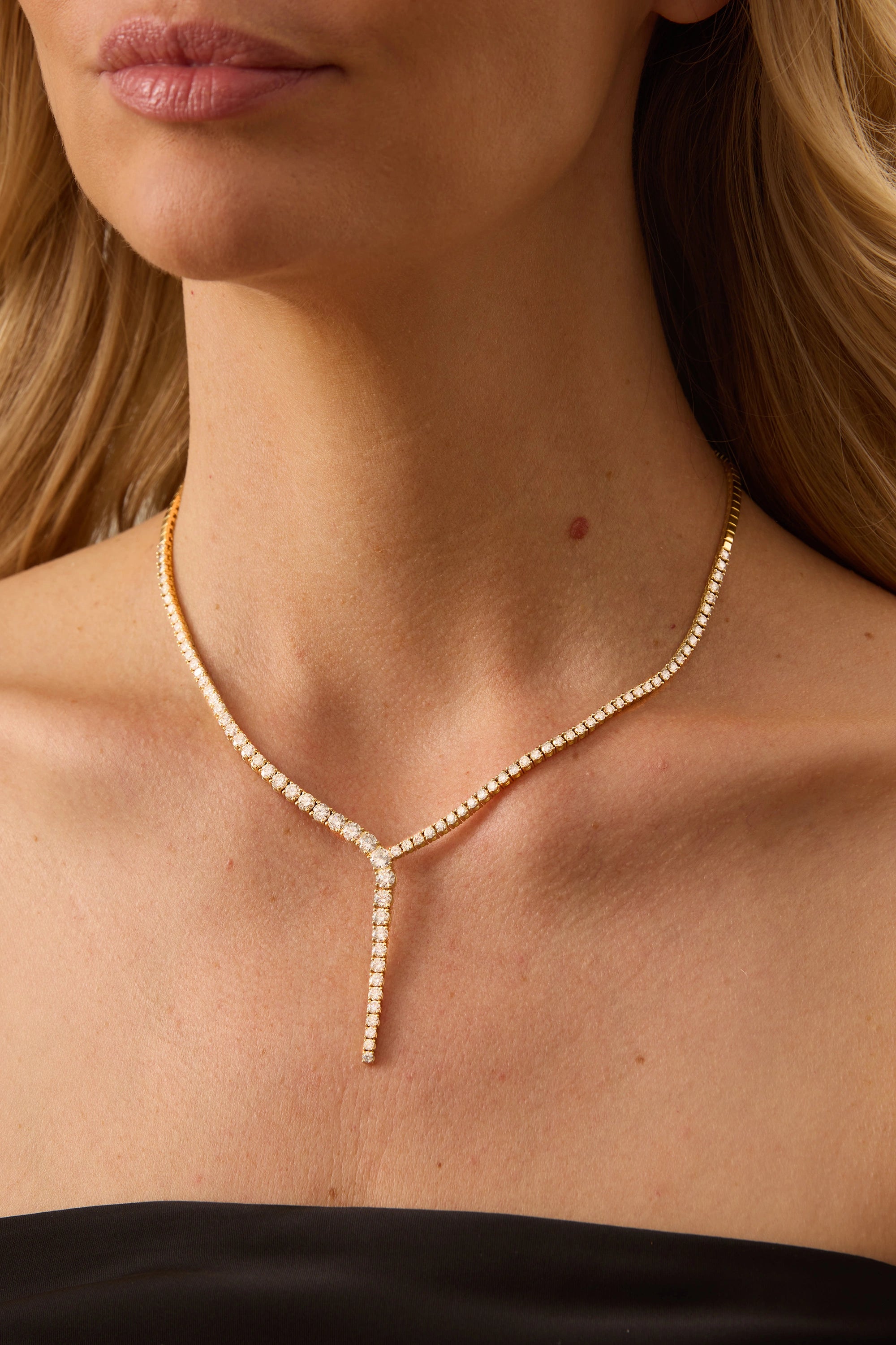 Isadora Gold & Diamond Eternity Drop Choker