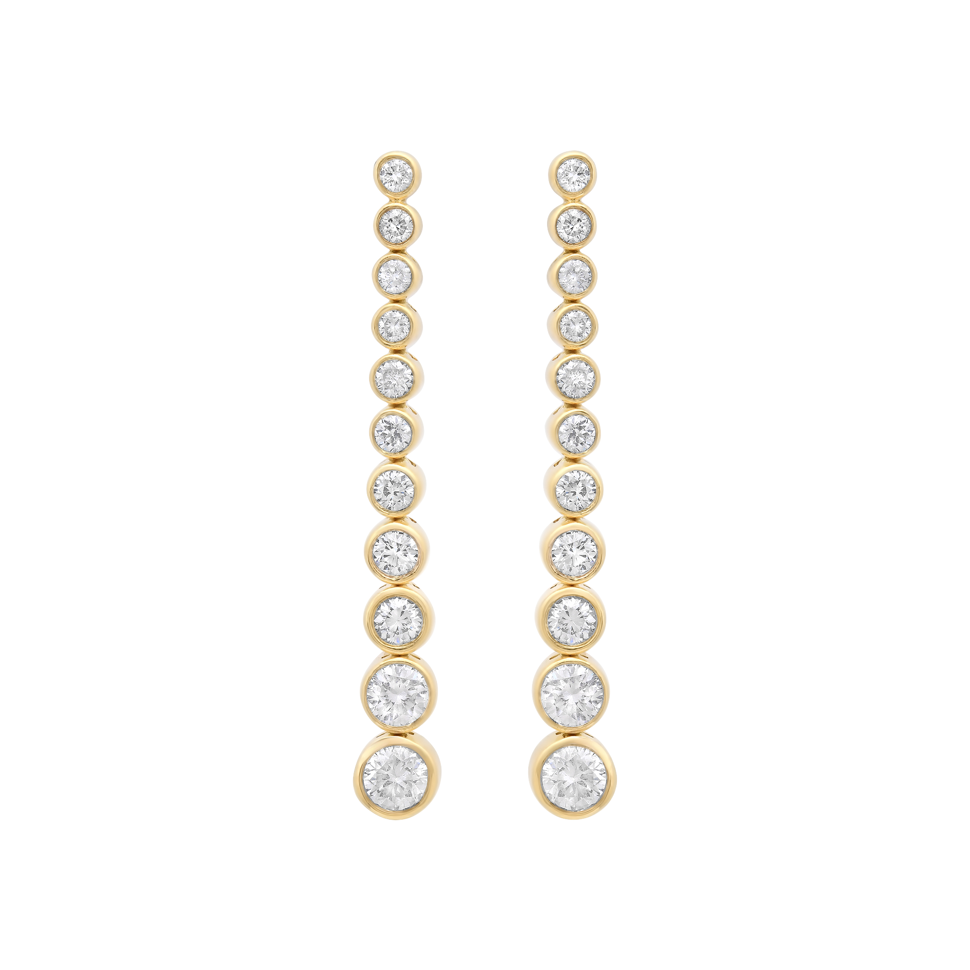 Isadora Round Bezel 11 Diamond Earring