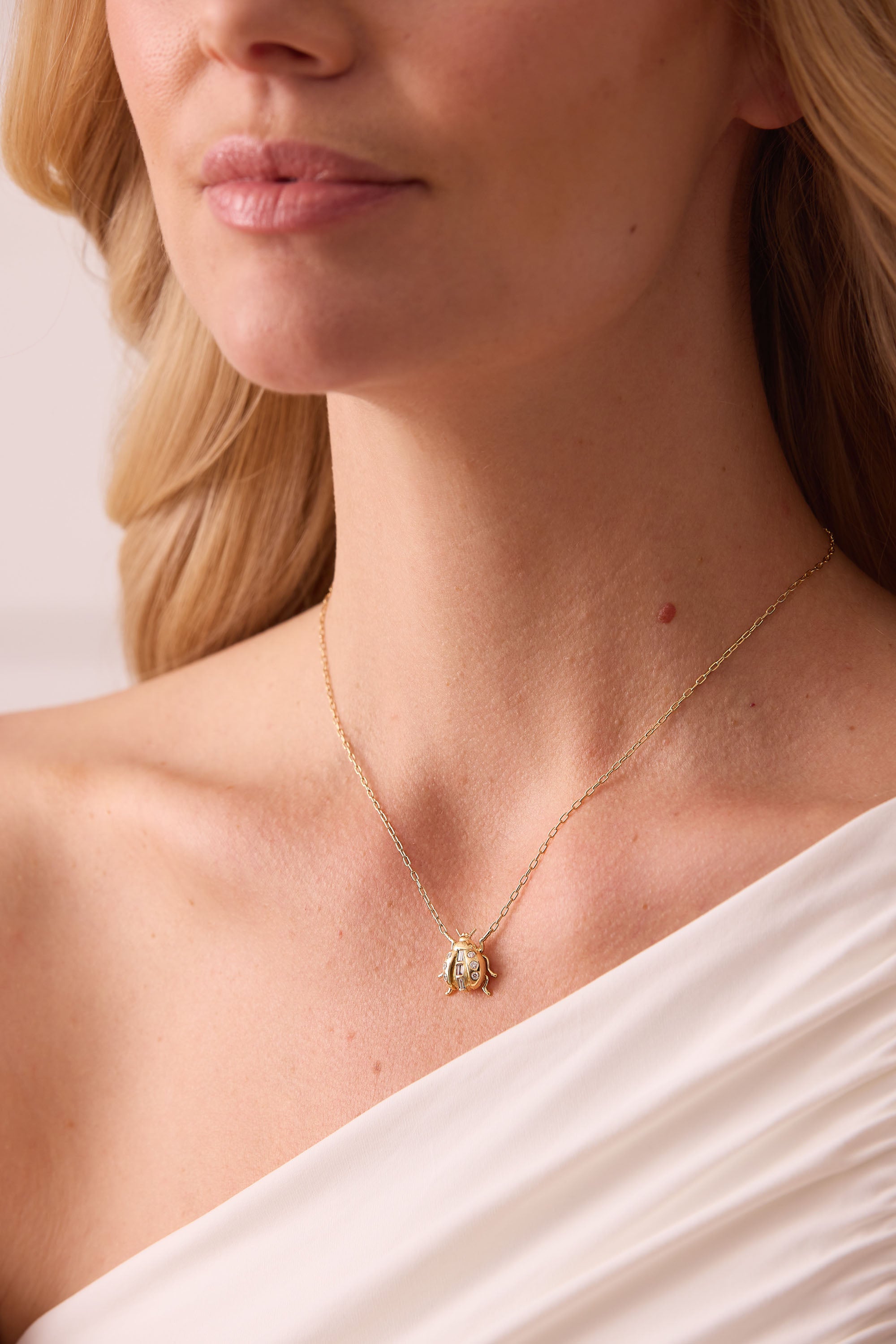 Lady Bug Gold & Diamond Necklace