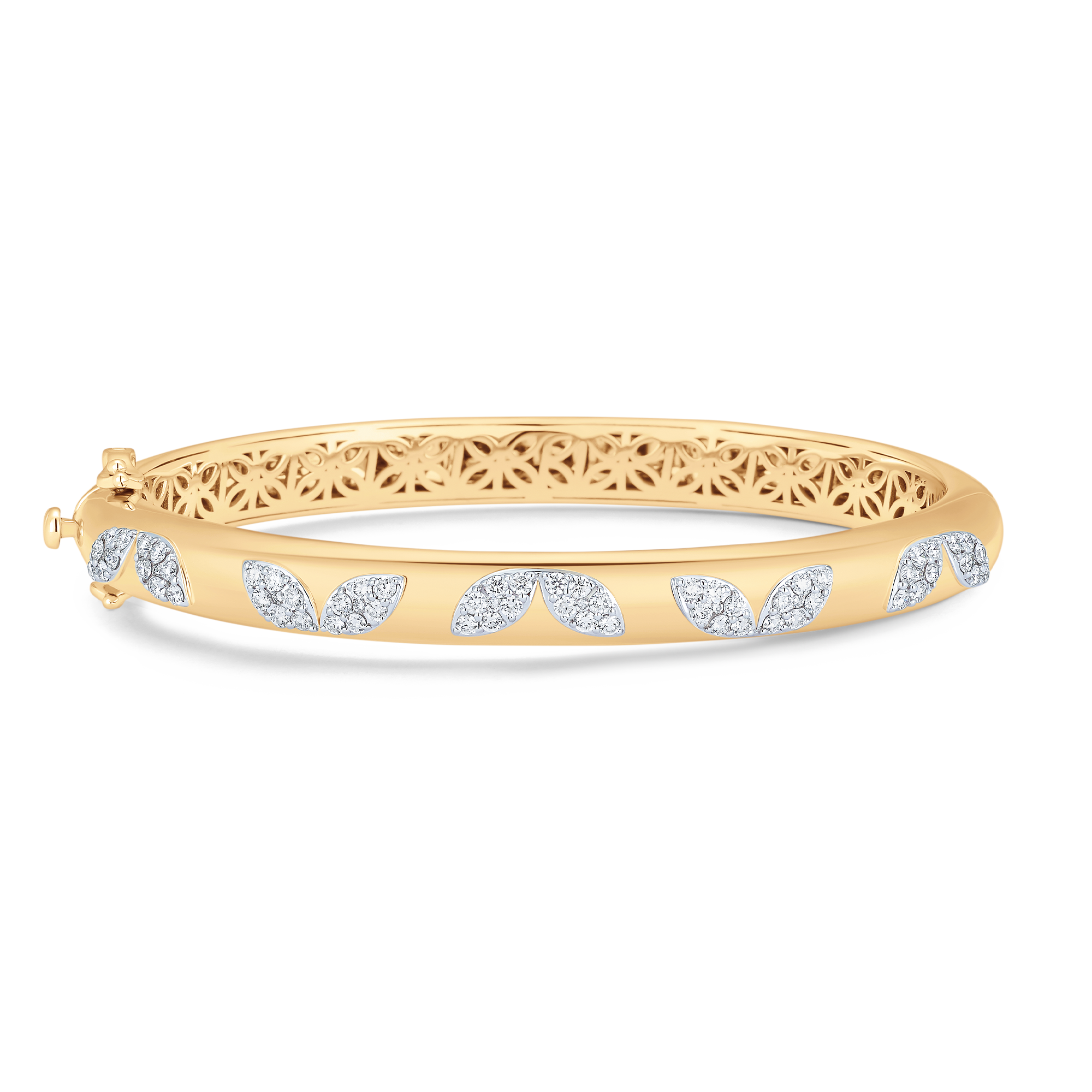 Lierre Reverie Diamond and Gold Marquise Cluster Bangle