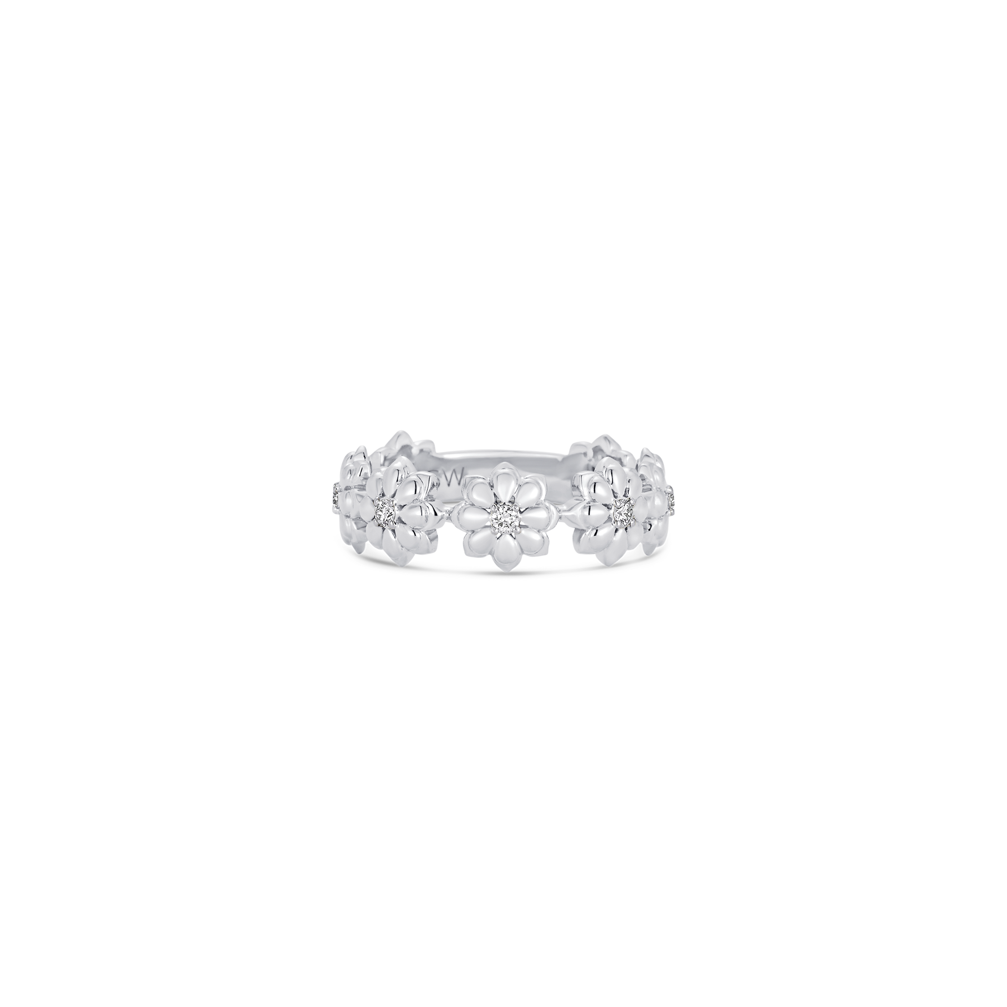 Lierre Gold and Diamond Eternity Flower Ring