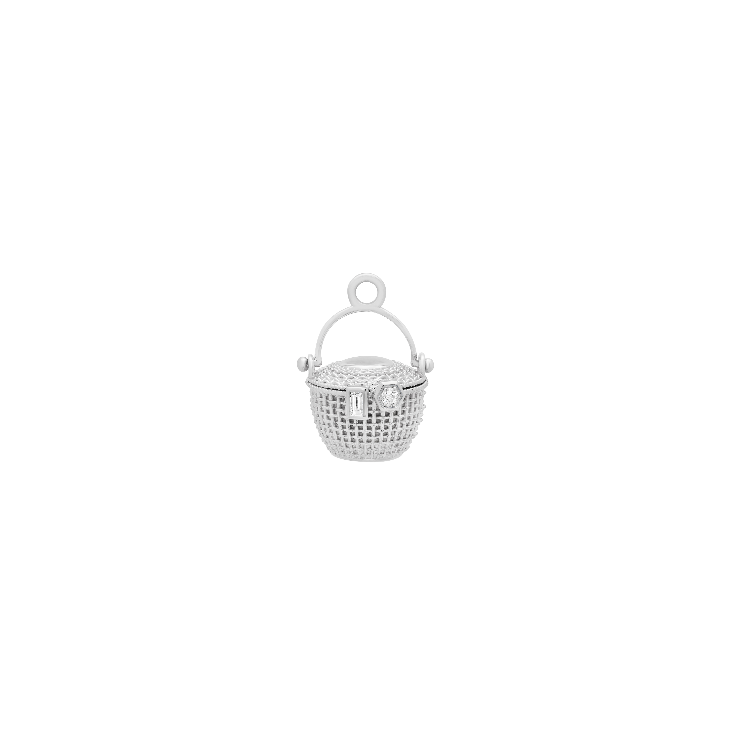 Nantucket Gold & Diamond Basket Pendant