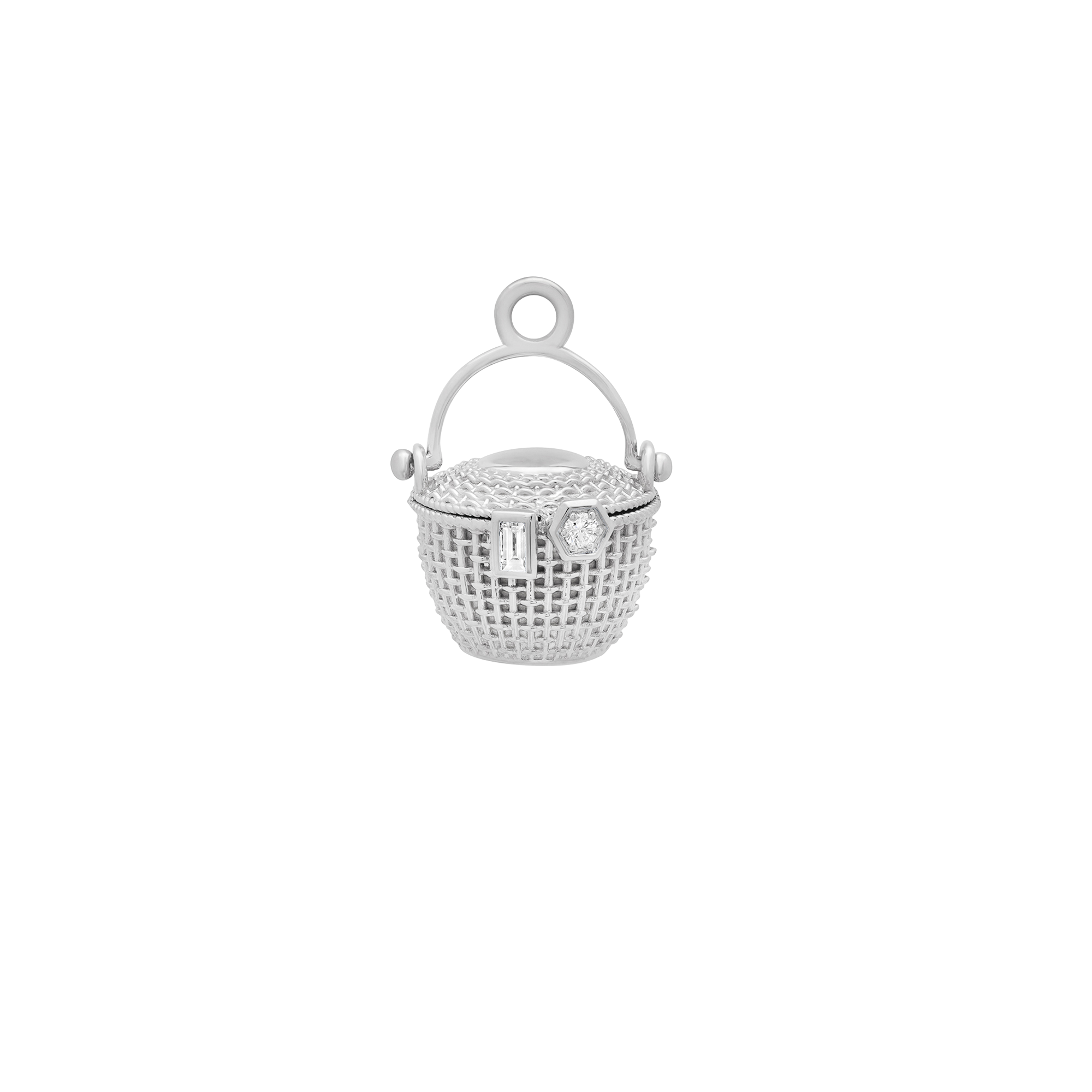 Nantucket Gold & Diamond Basket Pendant