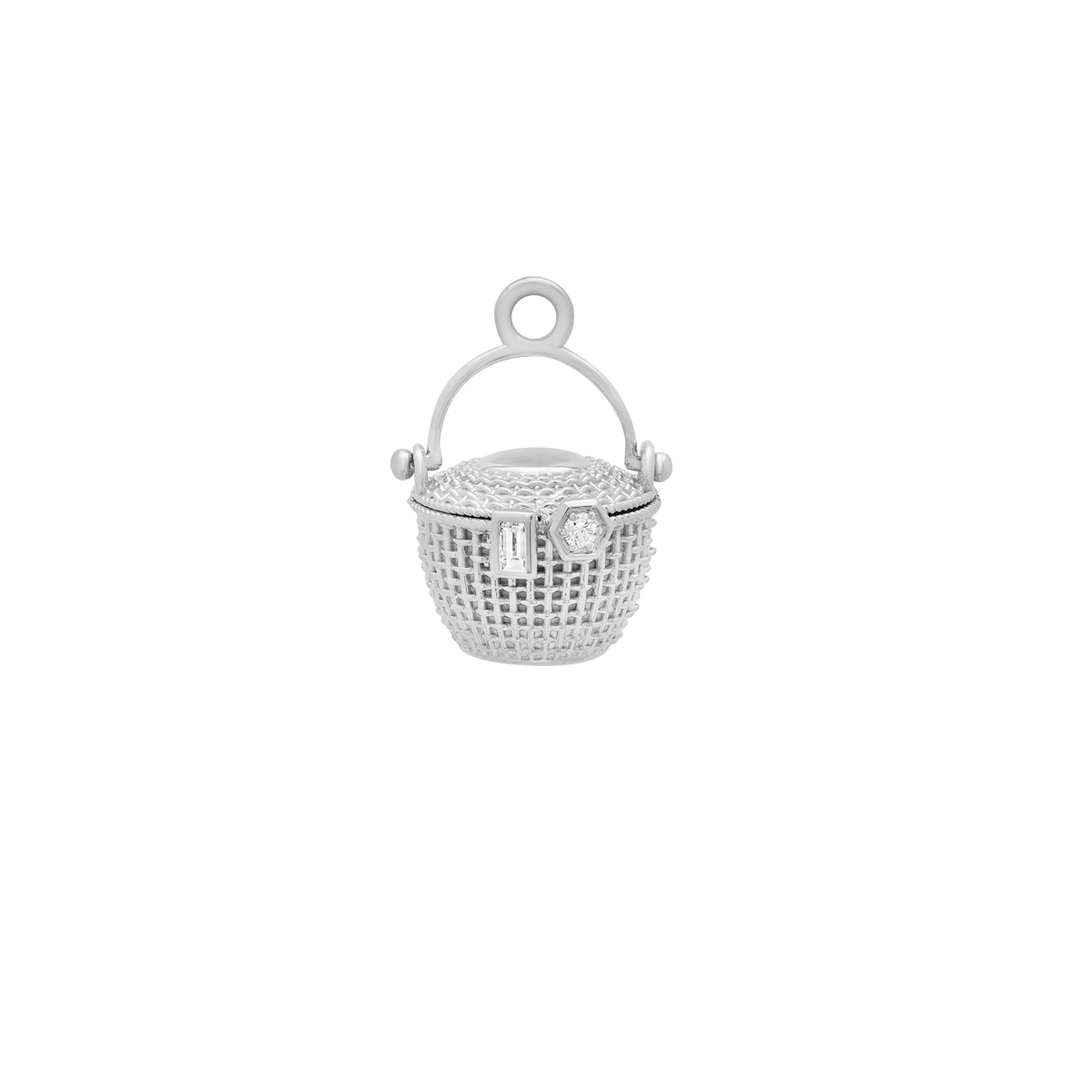 Nantucket Gold & Diamond Basket Charm
