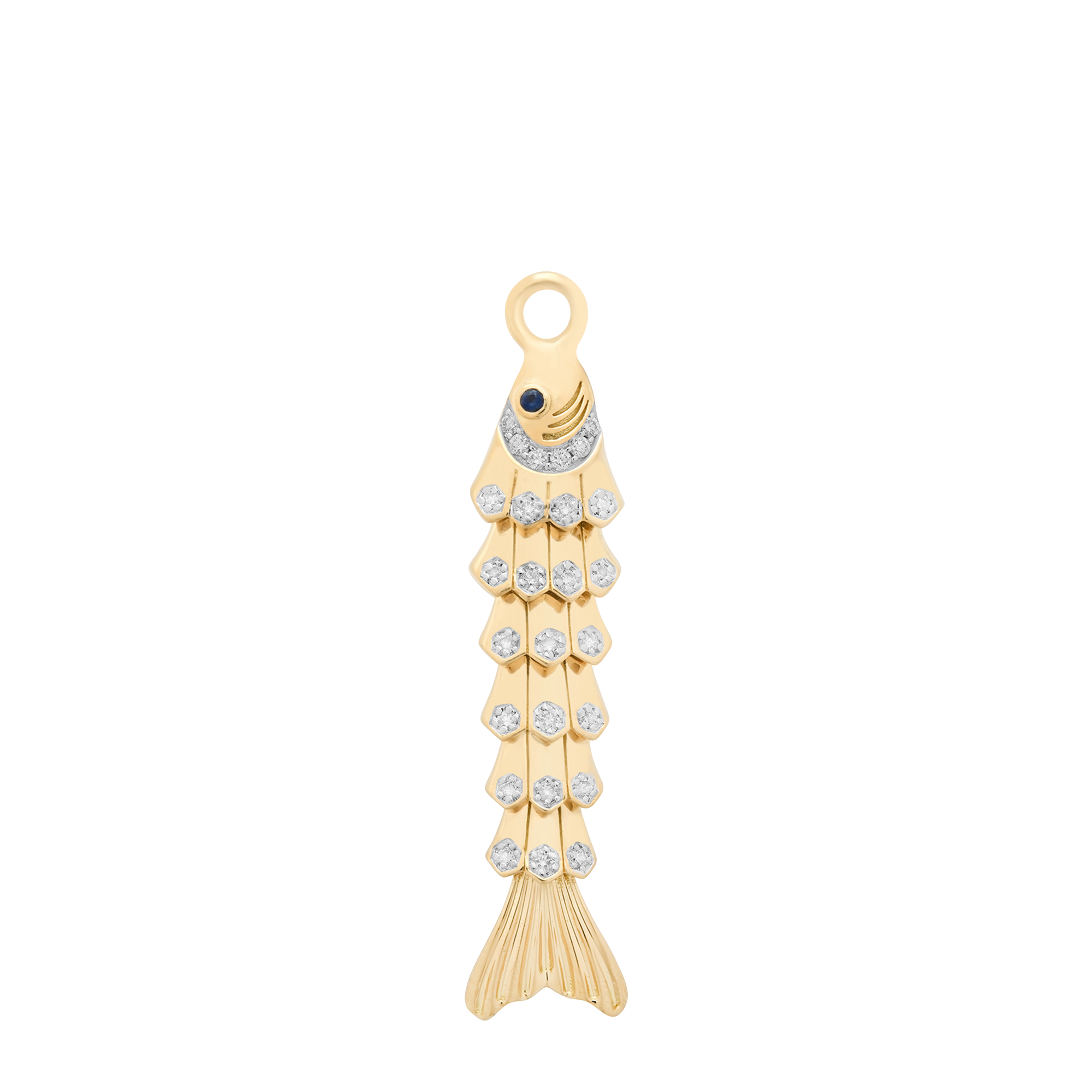 Nantucket Gold & Diamond Fish Charm