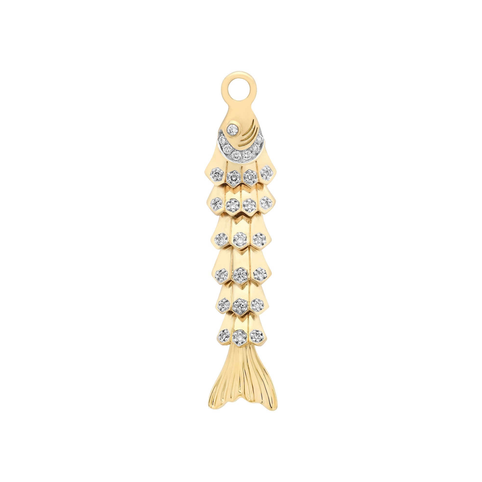 Nantucket Gold & Diamond Fish Pendant