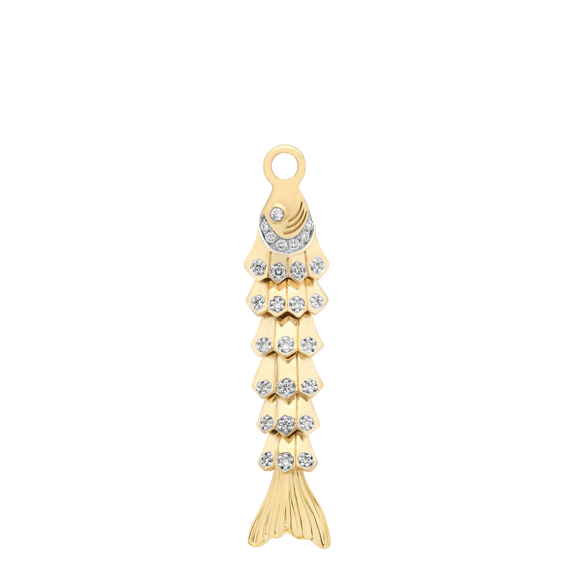 Nantucket Gold & Diamond Fish Pendant