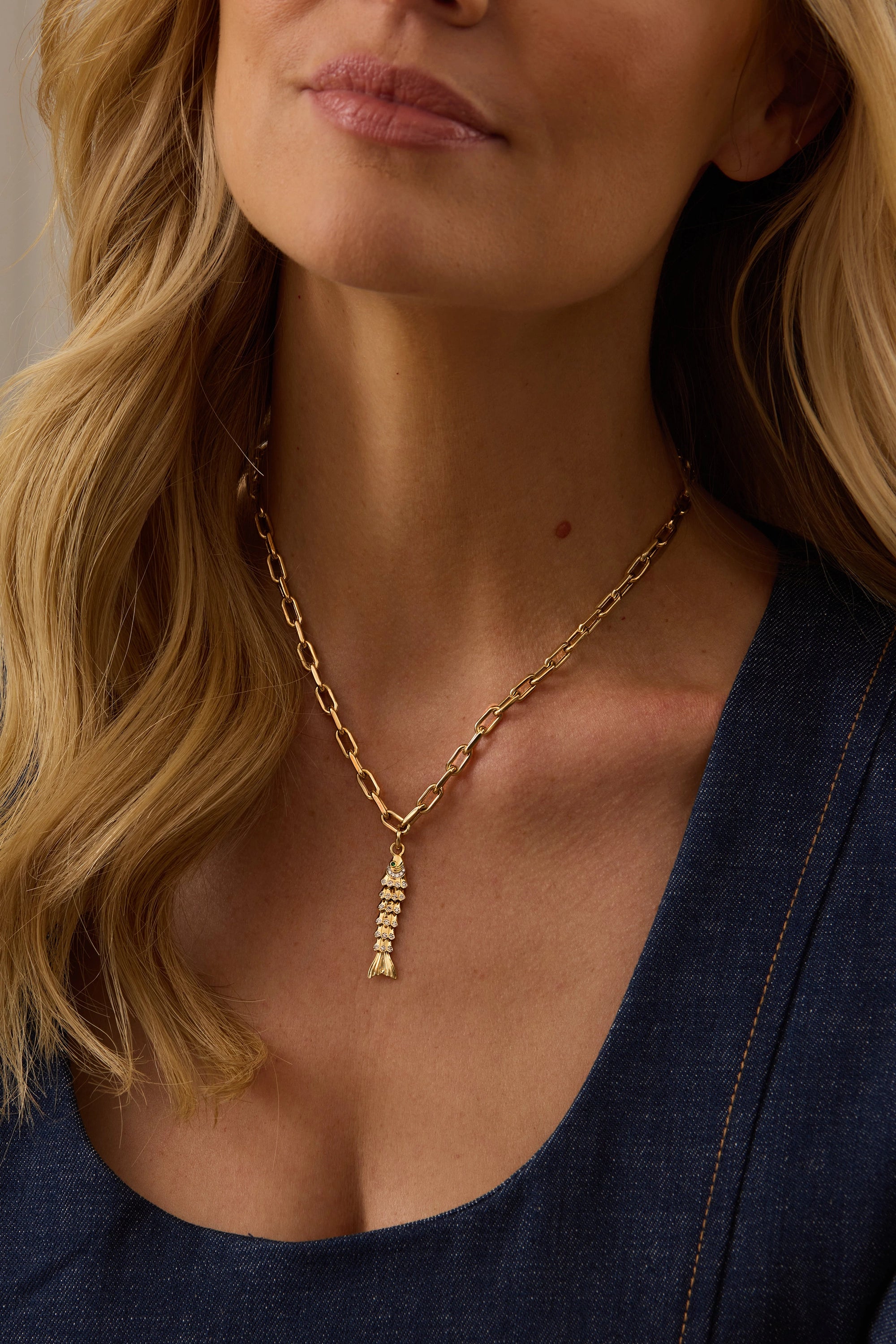 Nantucket Gold & Diamond Fish Charm