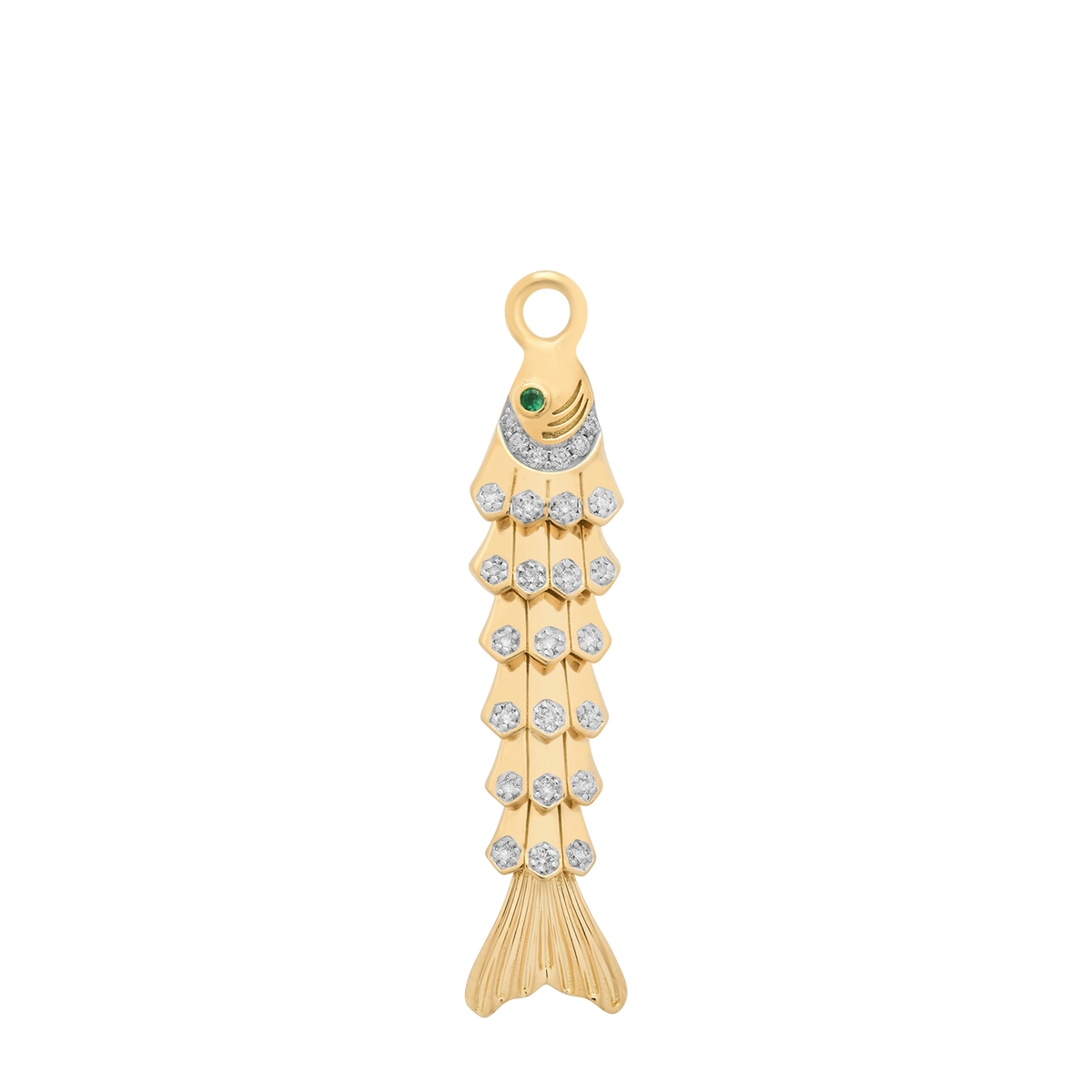 Nantucket Gold & Diamond Fish Charm