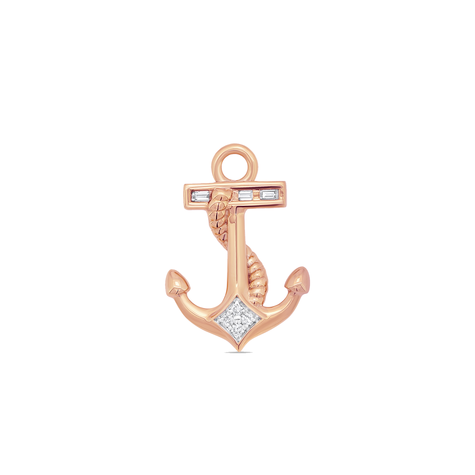 Papua Gold & Diamond Anchor Charm