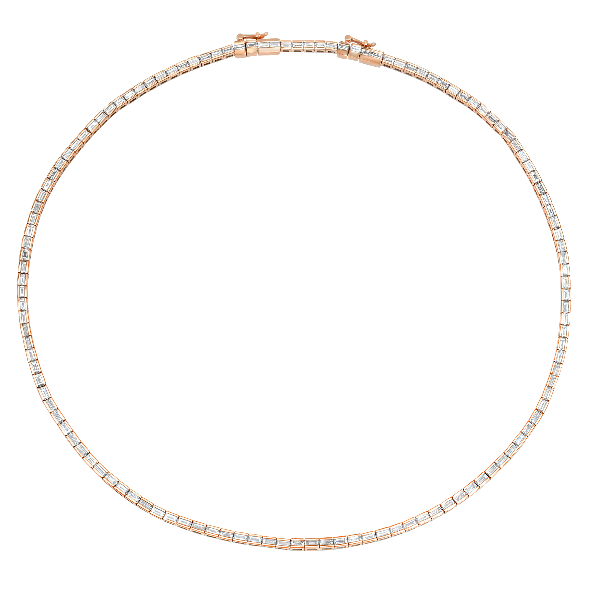 Papua Gold & Diamond Baguette Choker Necklace