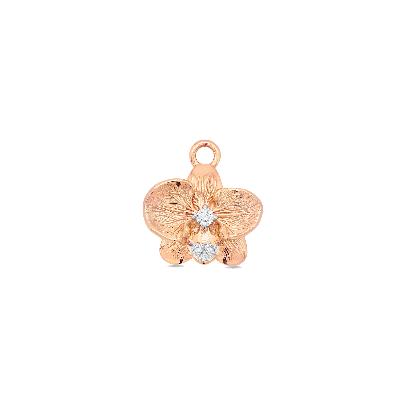 Papua Gold & Diamond Orchid Charm