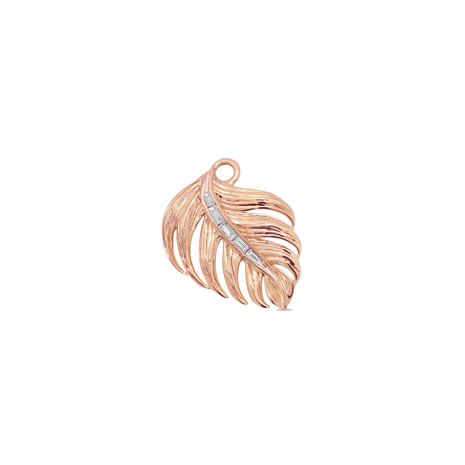 Papua Gold & Diamond Palm Leaf Charm