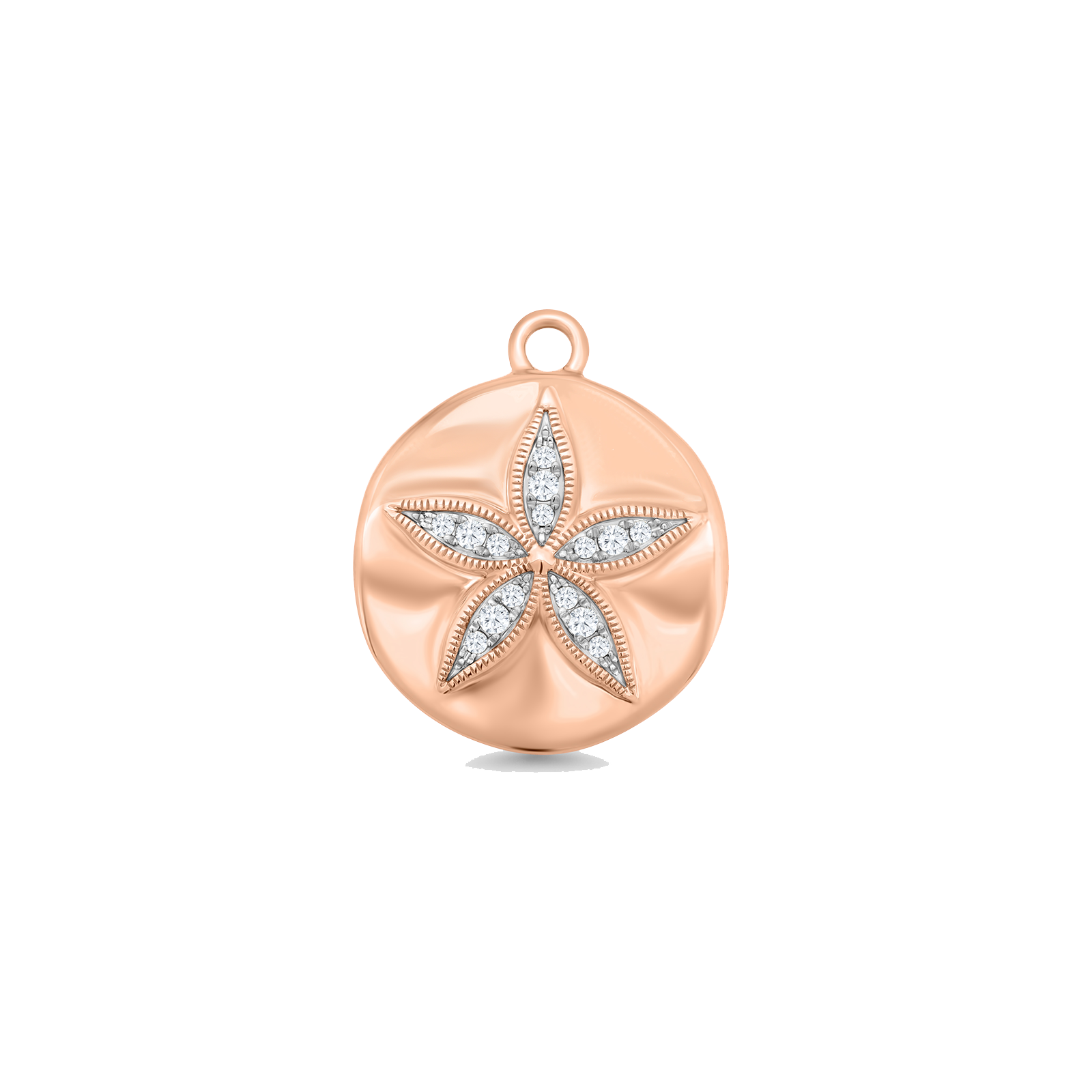Papua Gold & Diamond Sand Dollar Charm