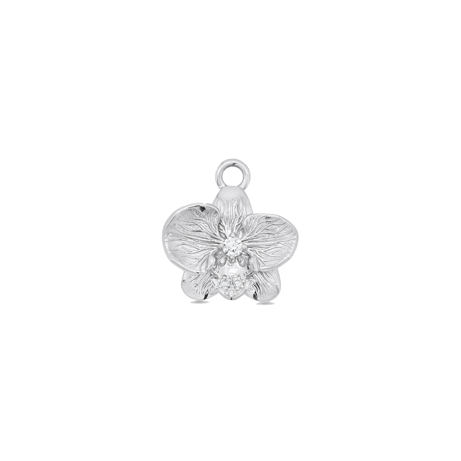 Papua Gold & Diamond Orchid Charm