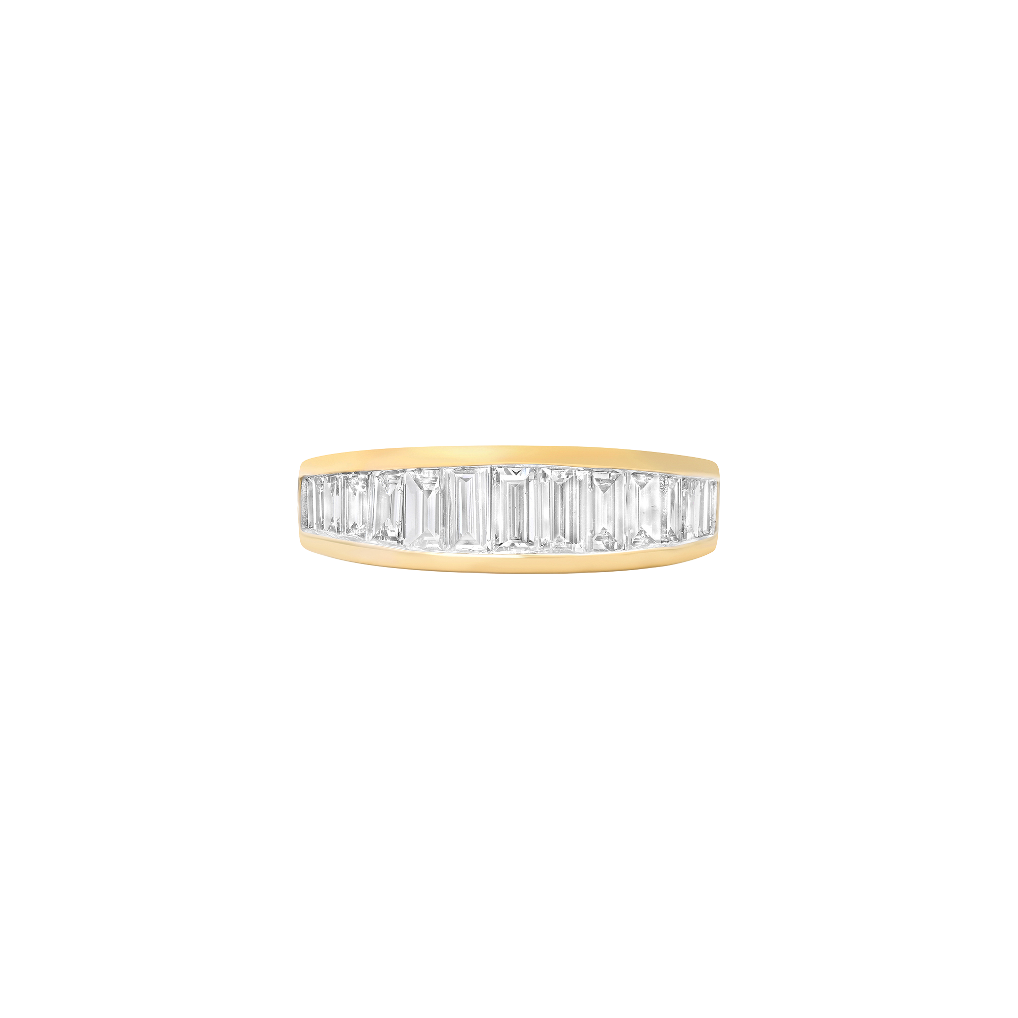 Papua Gold & Baguette Diamond Prism Ring