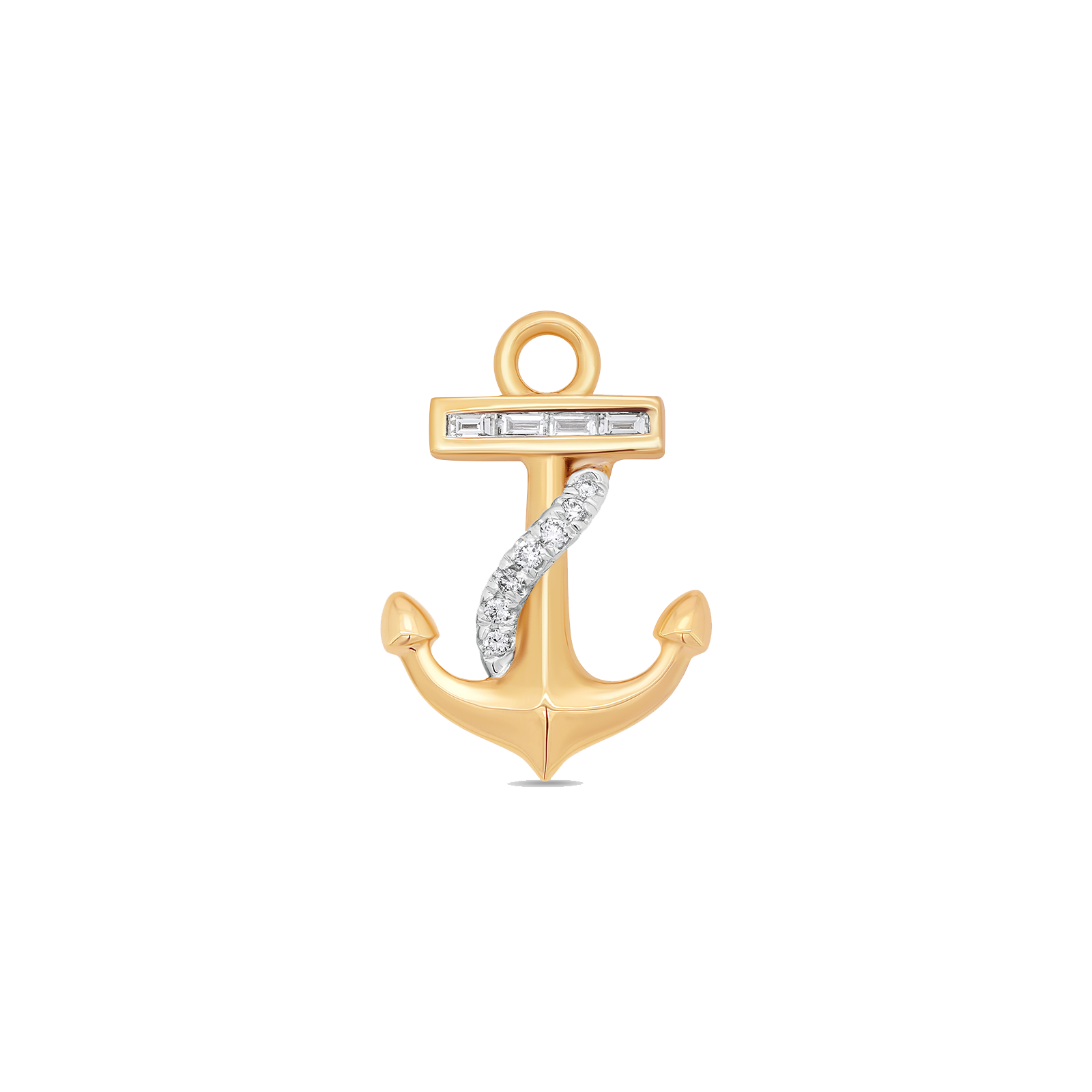 Papua Gold & Diamond Anchor Charm
