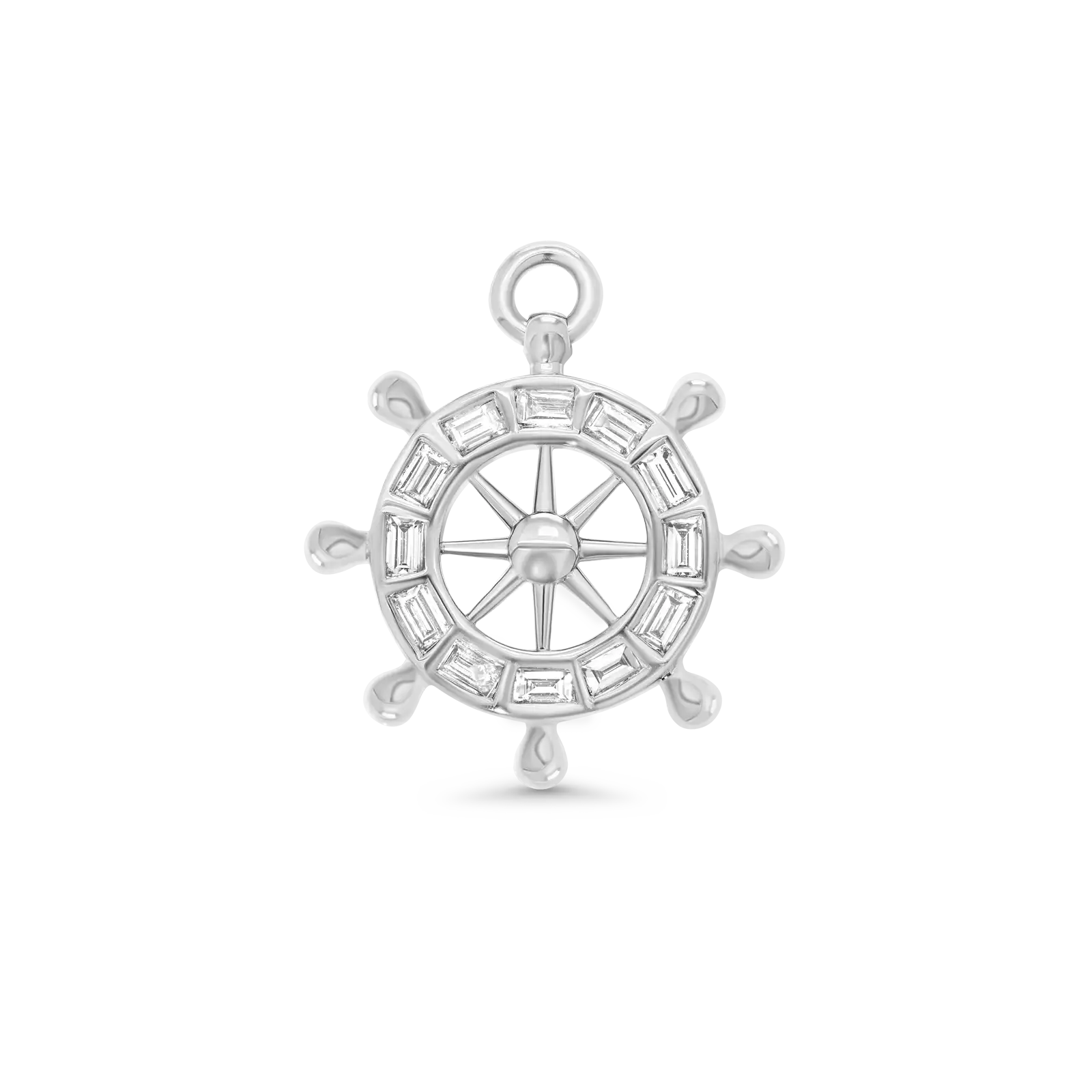 Papua Gold & Diamond Captains Wheel Charm