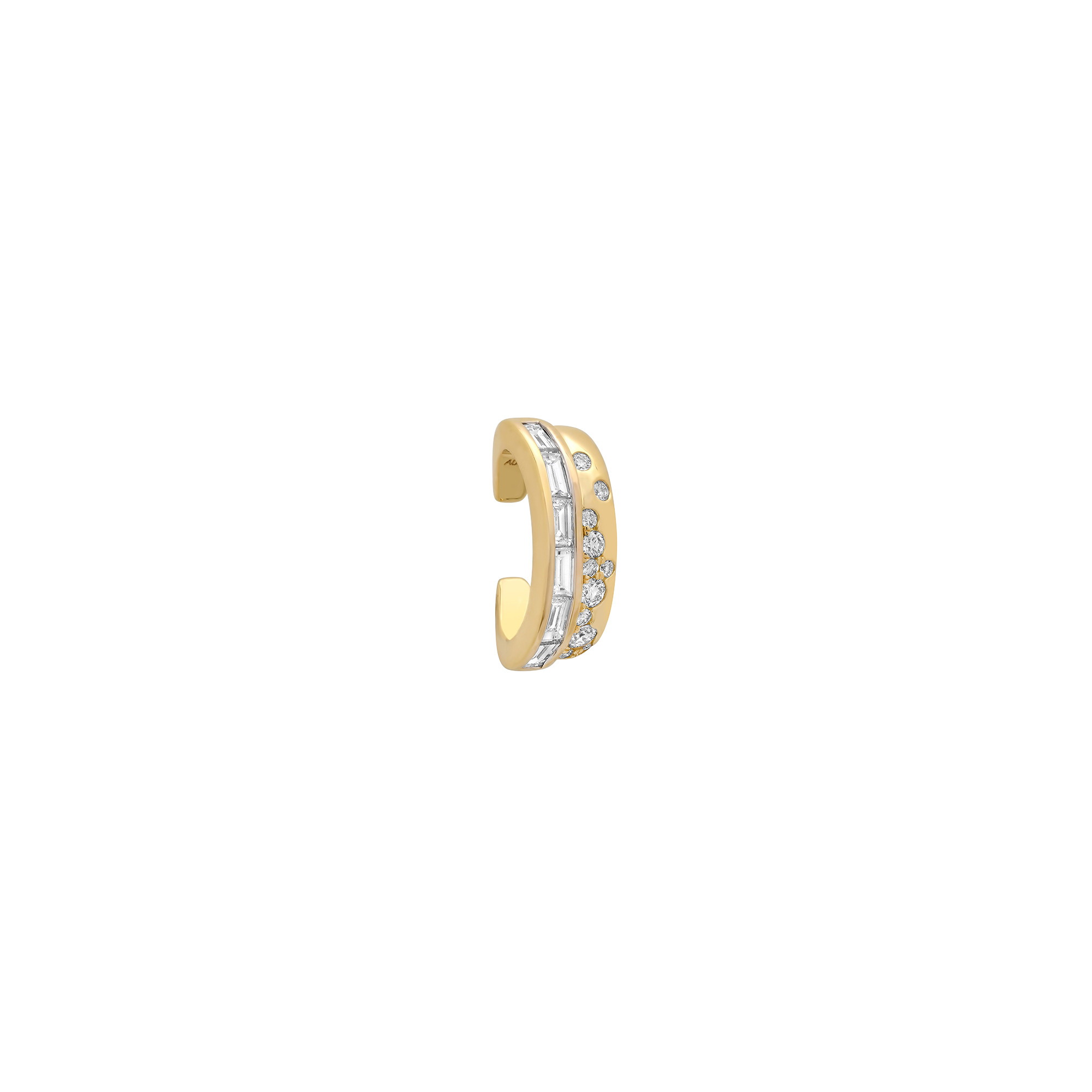 Papua Gold & Diamond Double Row Ear Cuff