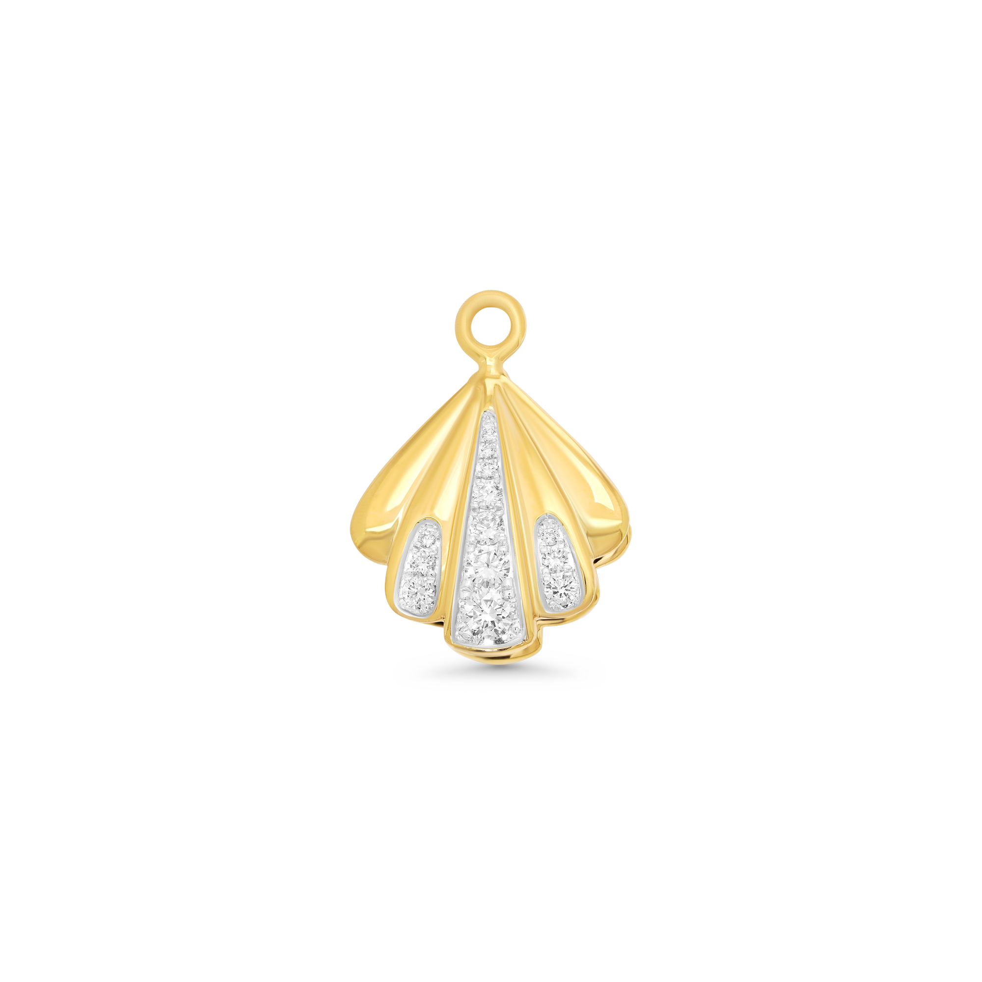 Papua Gold & Diamond Petite Sea Shell Charm