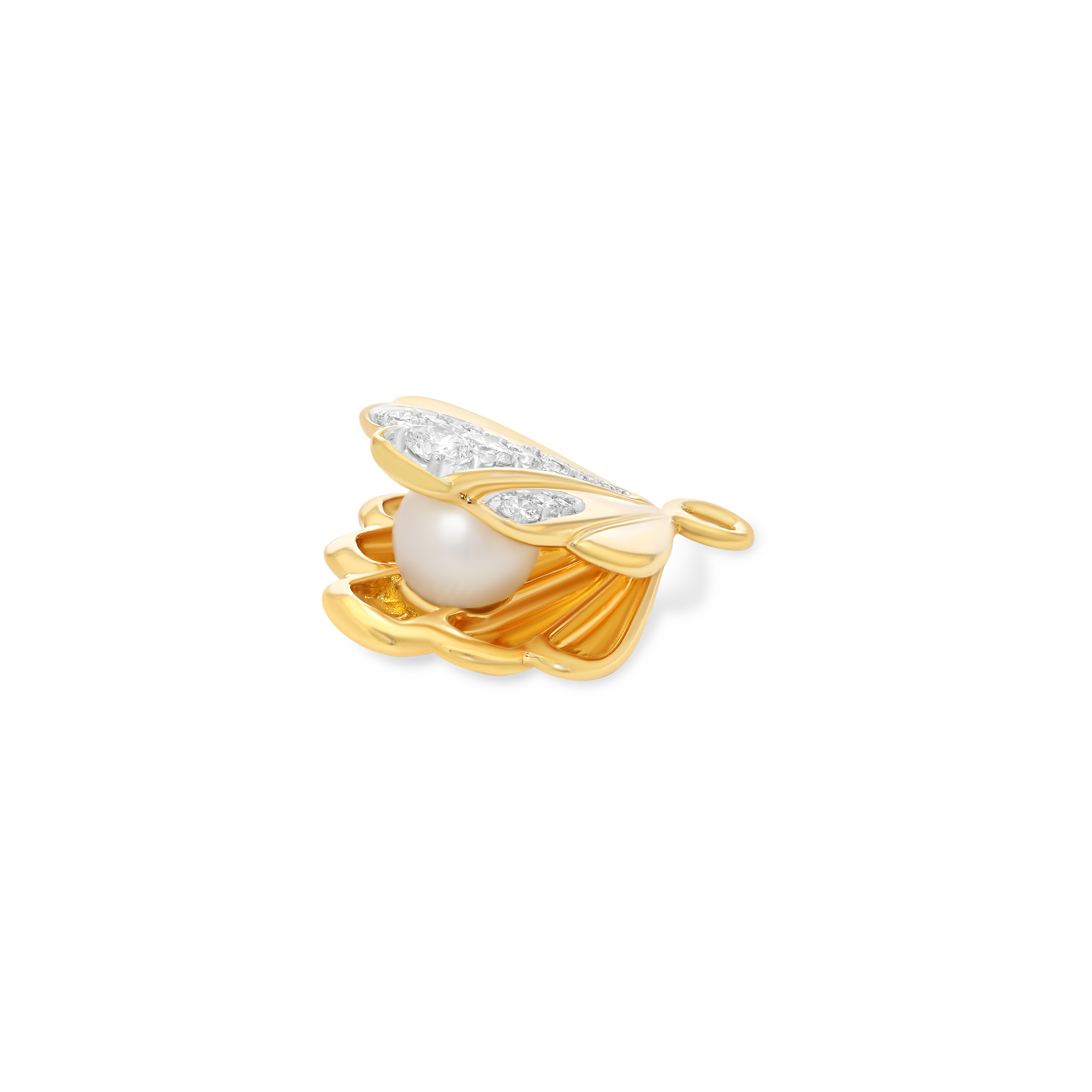 Papua Gold & Diamond Petite Sea Shell Charm