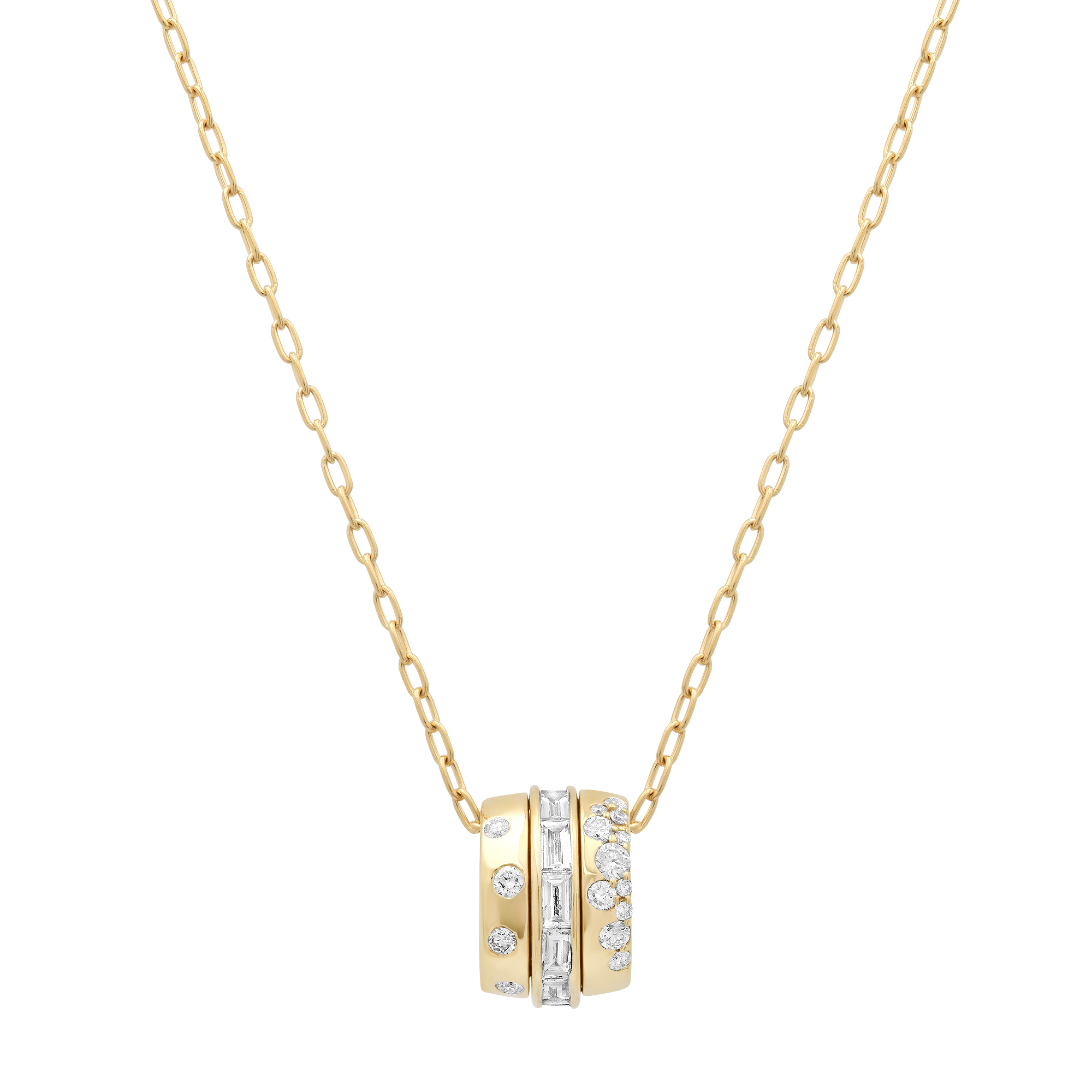 Papua Gold & Diamond Round Necklace