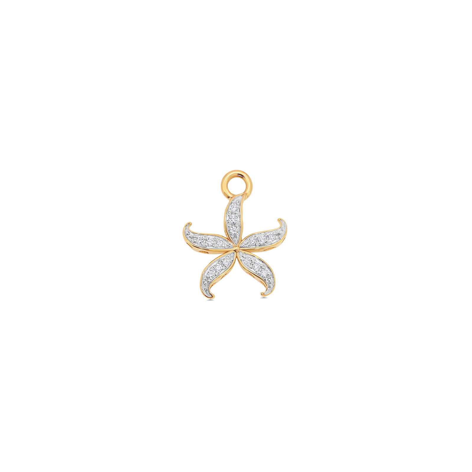 Papua Gold & Diamond Star Fish Charm