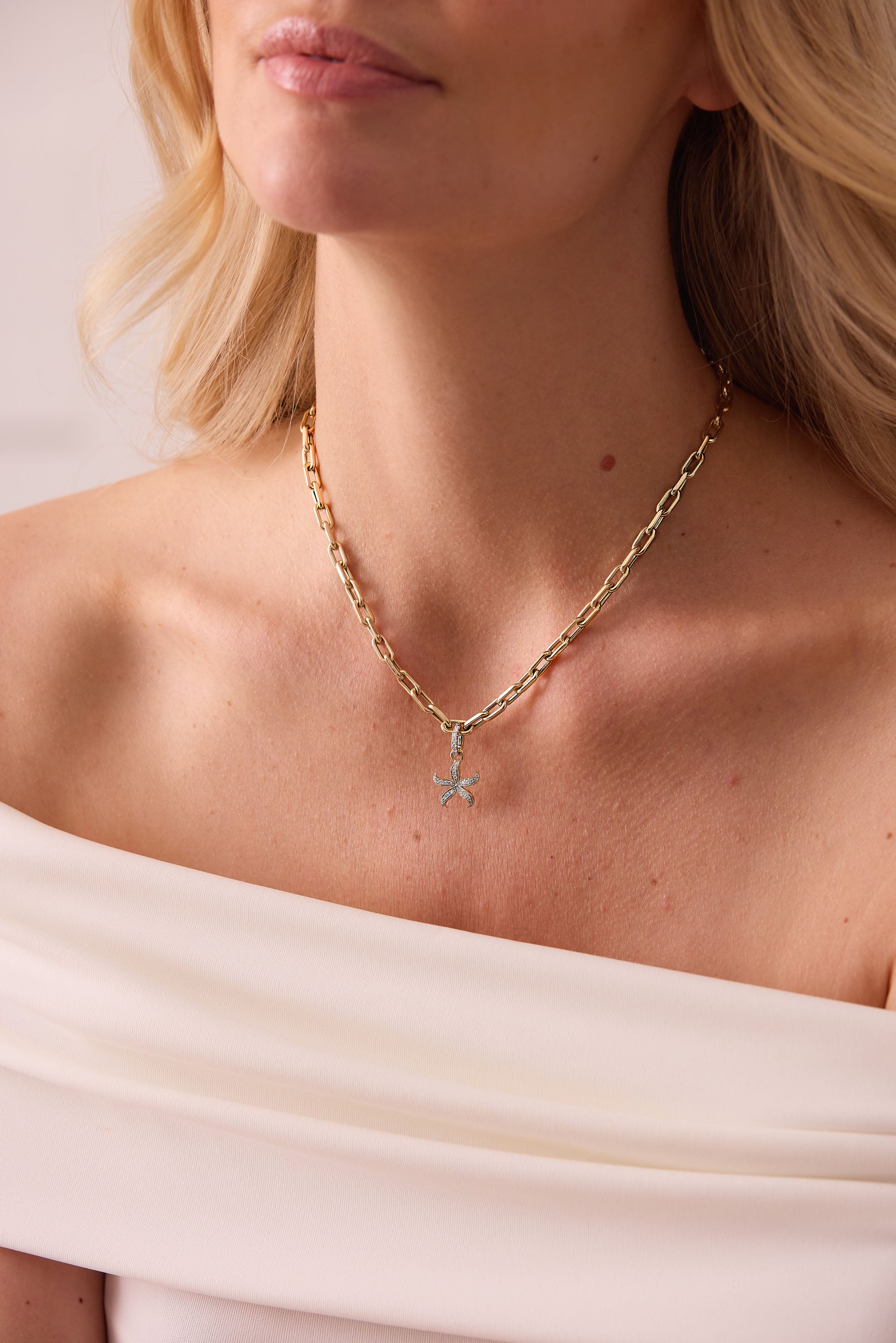 Papua Gold & Diamond Star Fish Charm