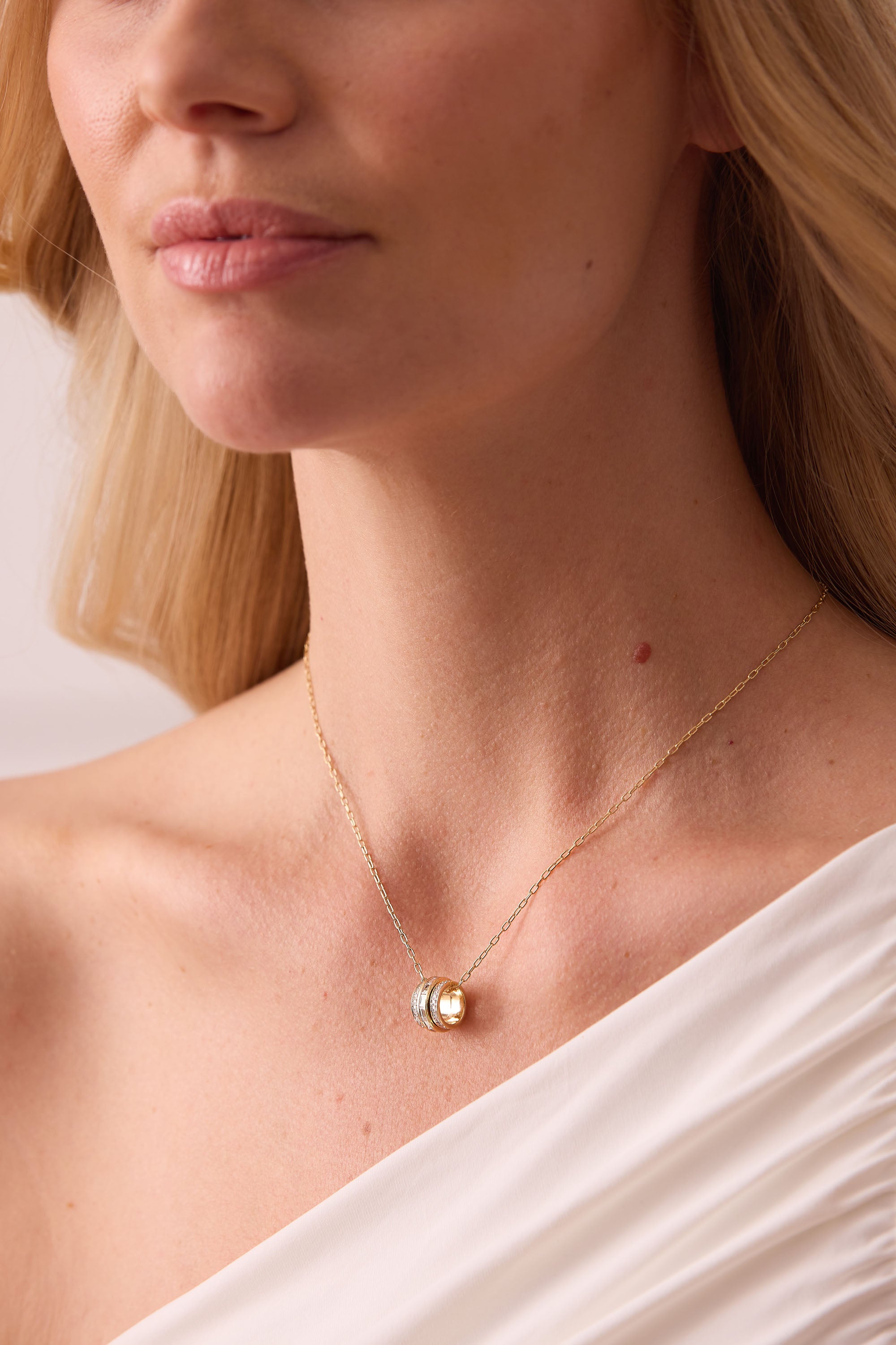 Papua Gold & Diamond Spinner Necklace